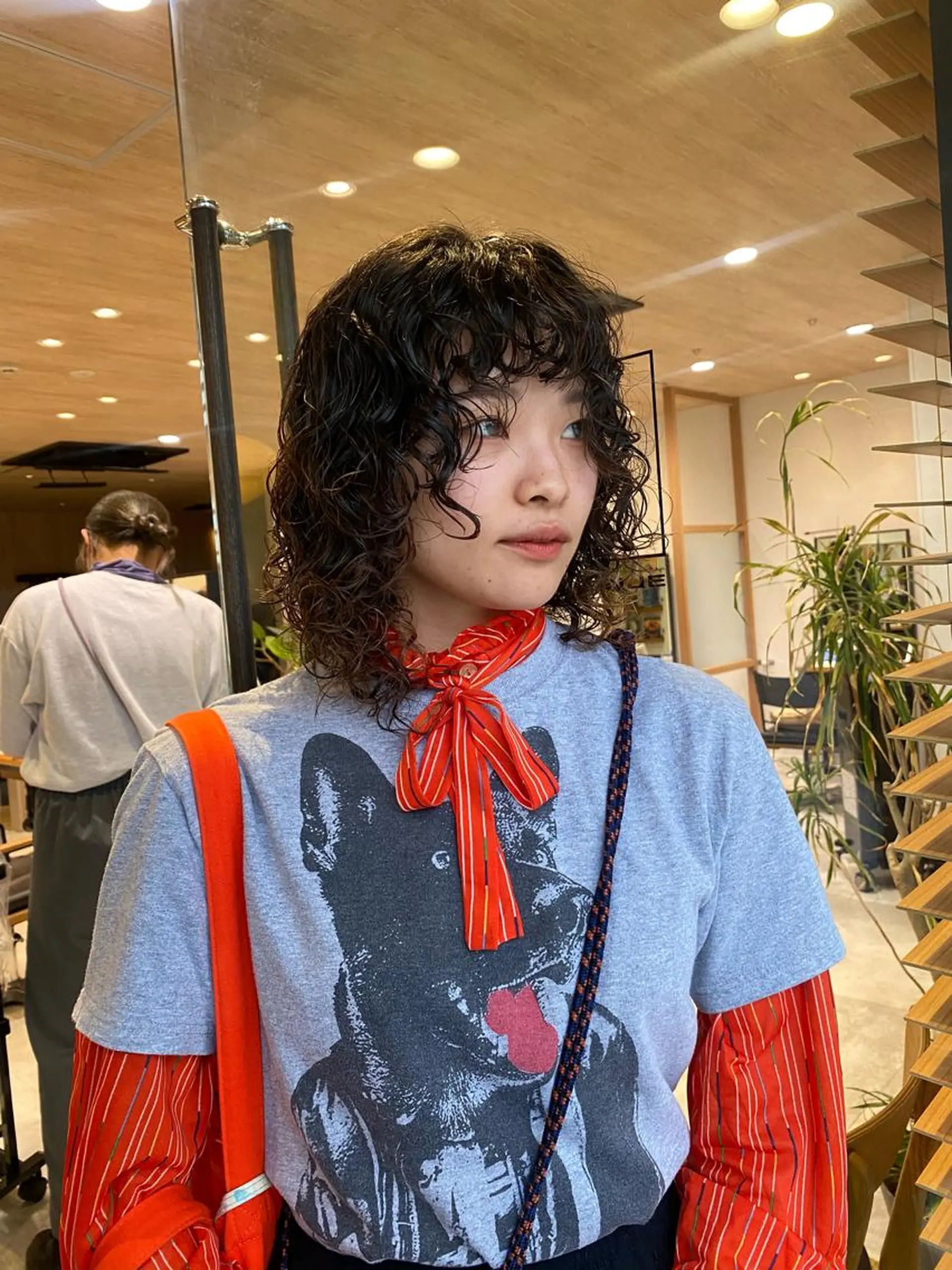 セミロング パーマ セミロングパーマ 顔周りカット パーマ パーマ指名No1 /namiのヘアスタイル