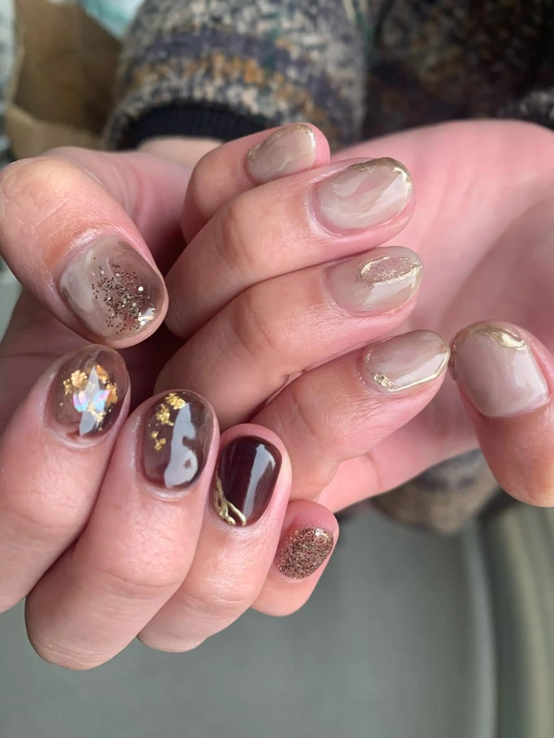 ネイル ブラウン nail* runa🌻のネイルデザイン