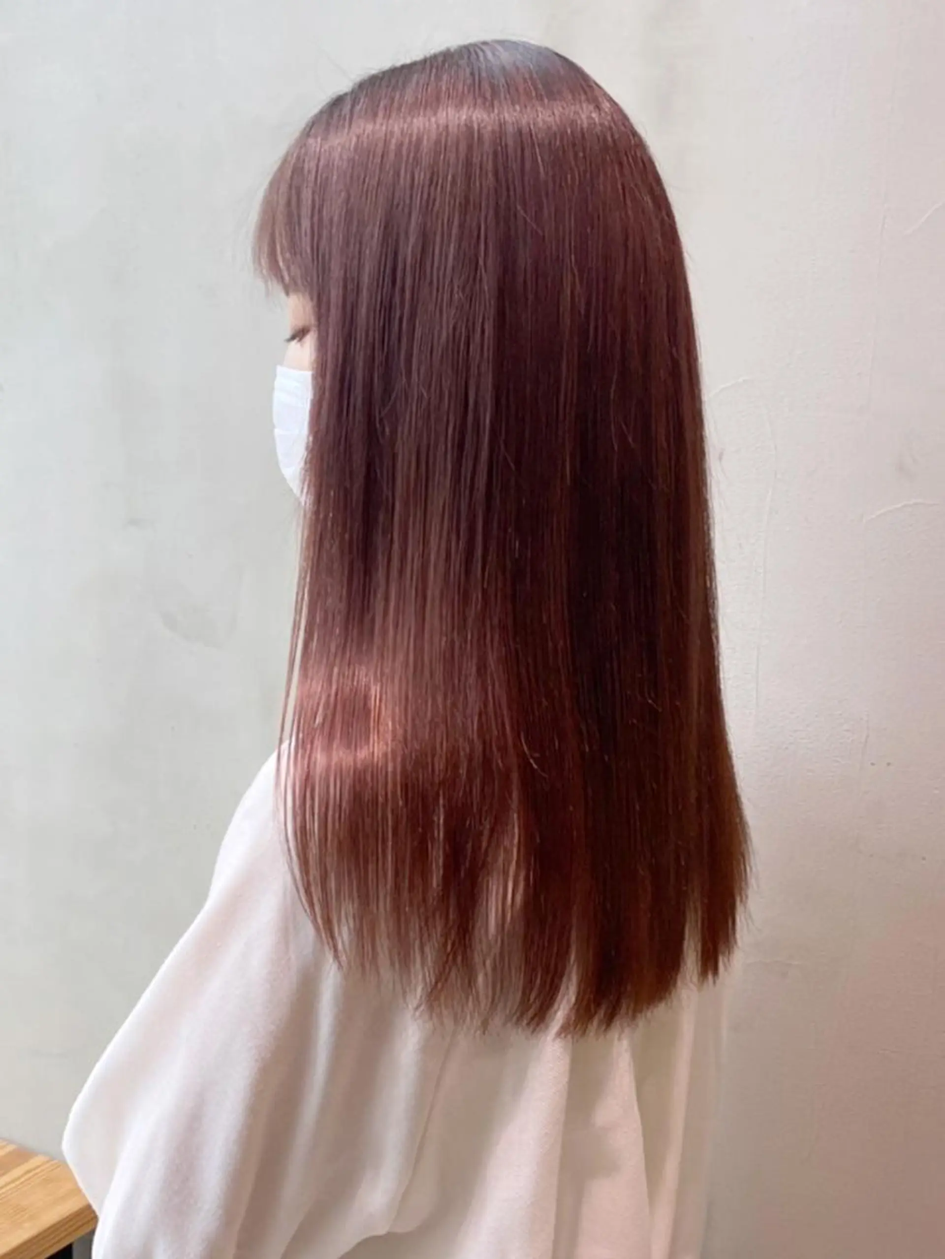 セミロング カラー パーマ ヘアアレンジ ブラウンカラー モカブラウン ピンクカラー ITbyALBUM 藤沢店のヘアスタイル