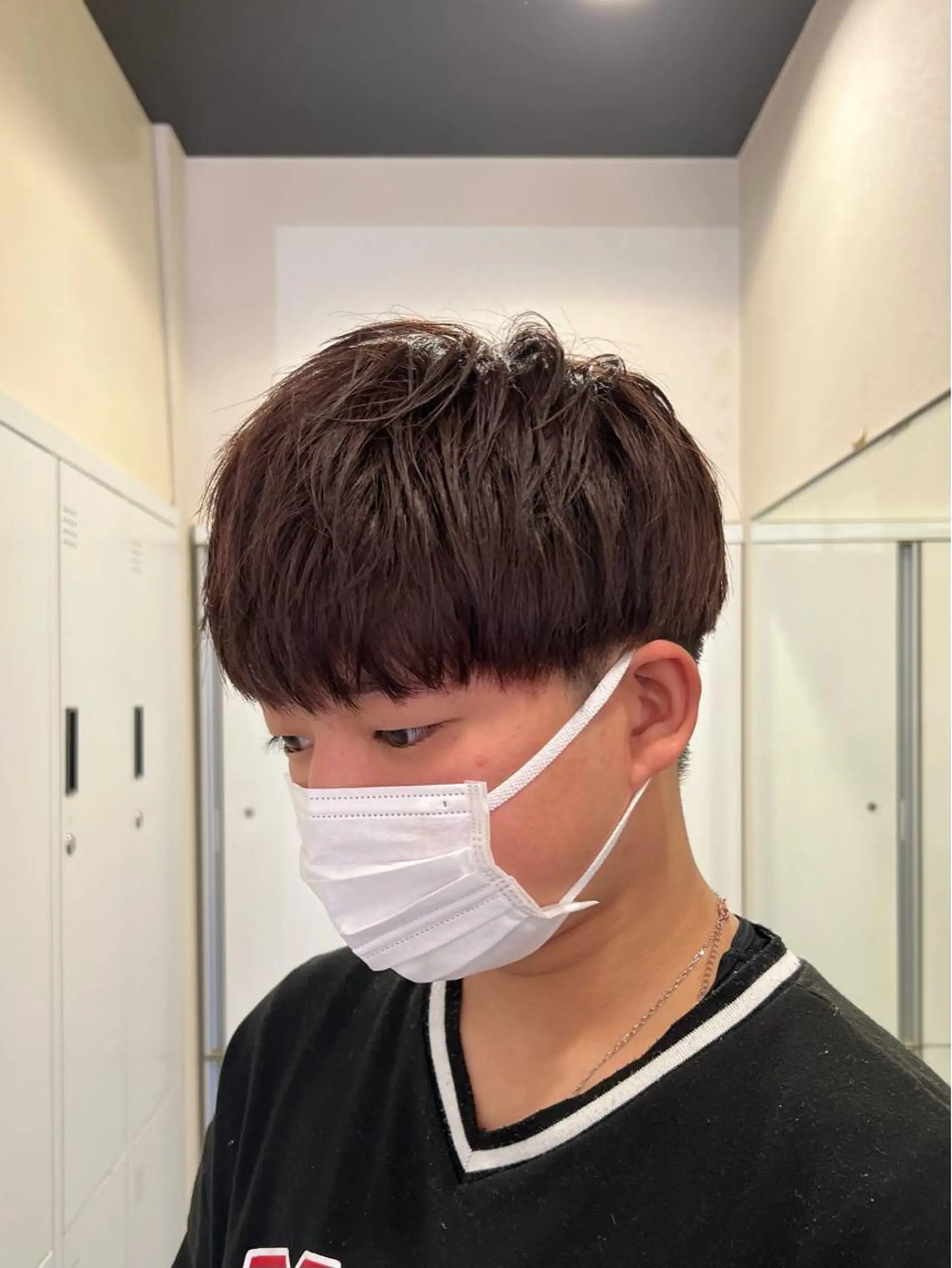 ショート カラー メンズ ブラウンカラー レッドカラー レッドブラウン 茅ヶ崎パーマ特化/ スパイラル/ハルキのヘアスタイル