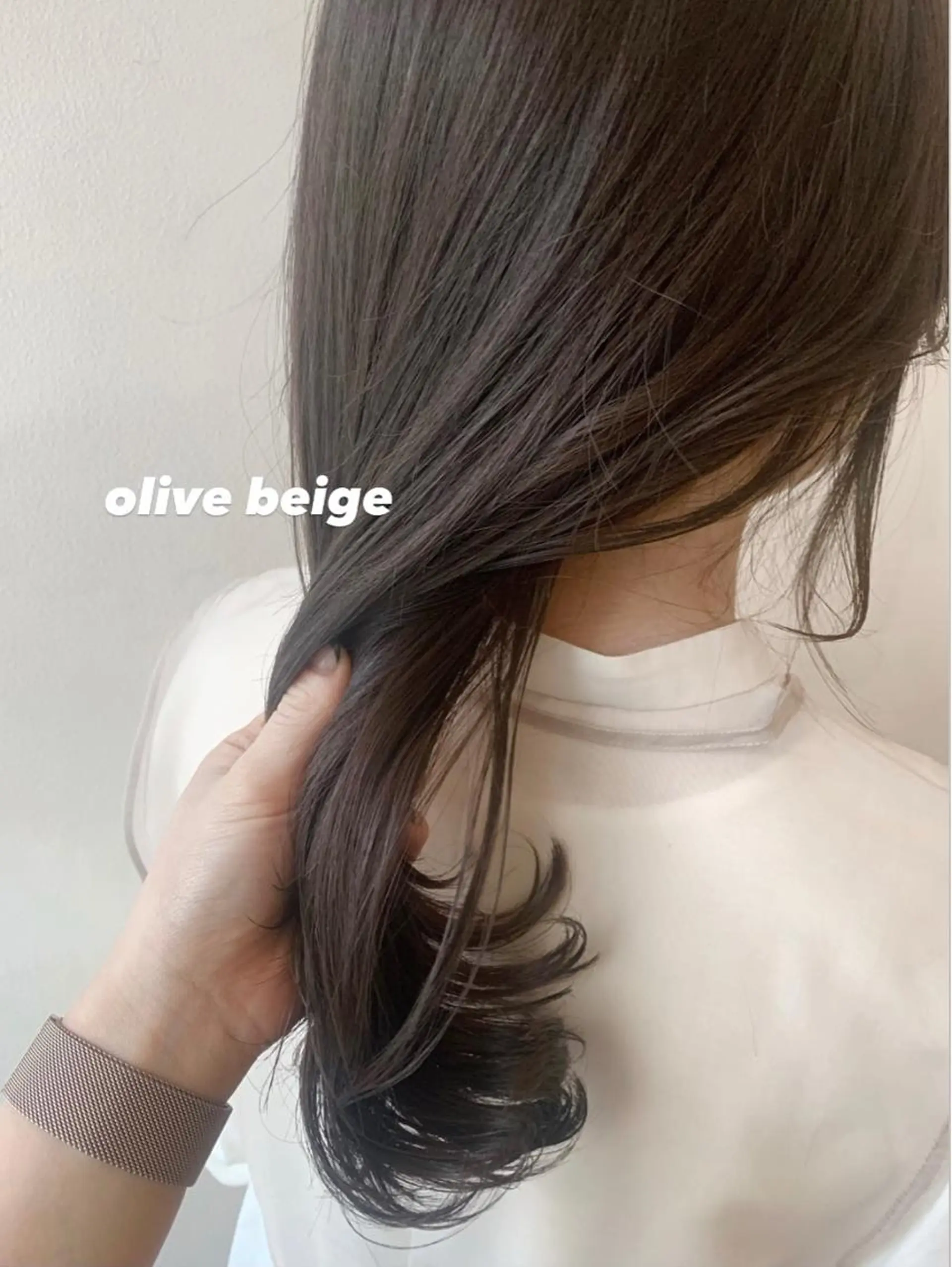 セミロング カラー ヘアアレンジ ベージュカラー オリーブベージュ オリーブカラー 🌟アレンジが似合う カラー🌟Rumiのヘアスタイル