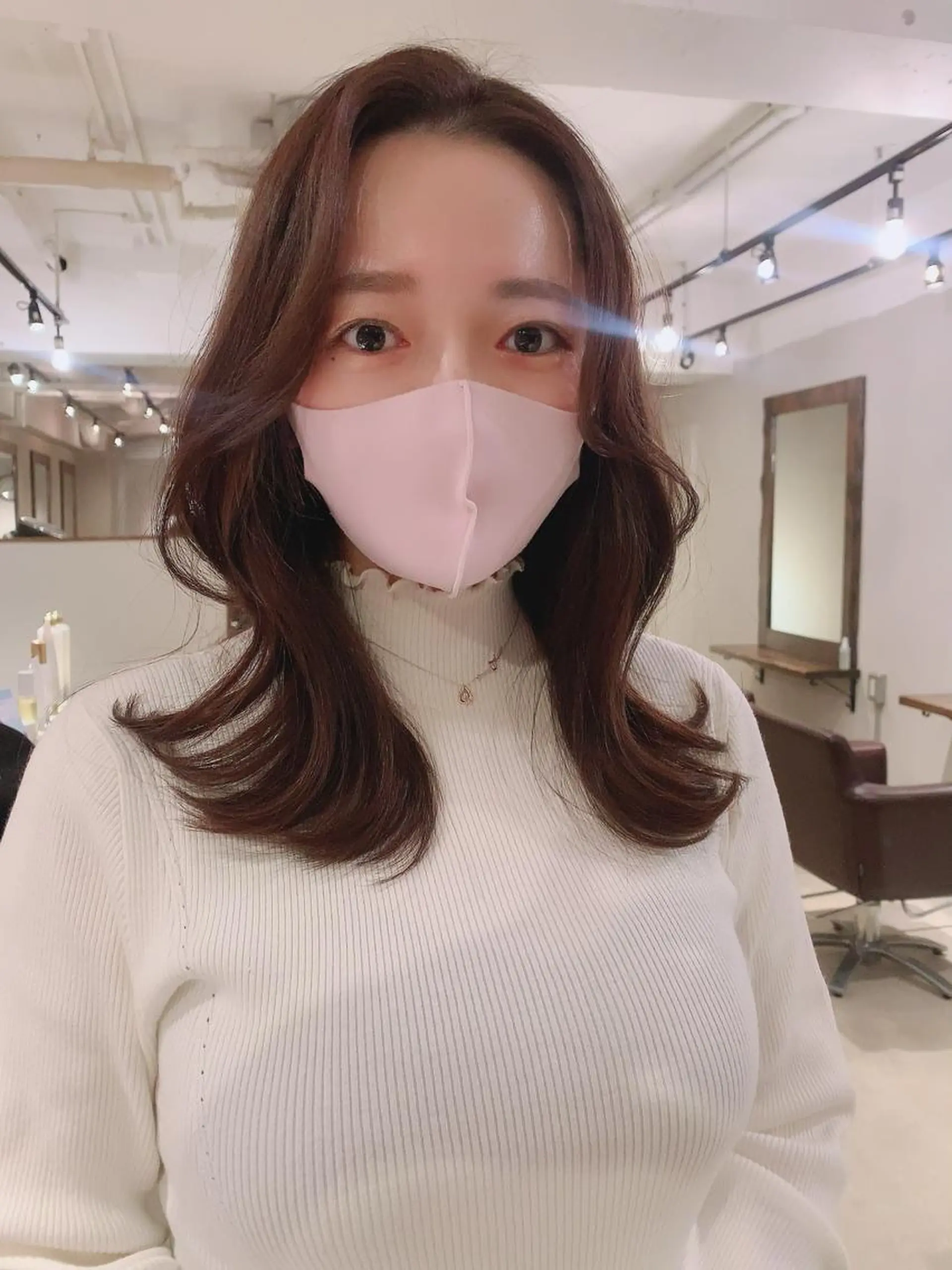 ロング カラー 透明感/オリーブ/ グレージュ/YUKAのヘアスタイル