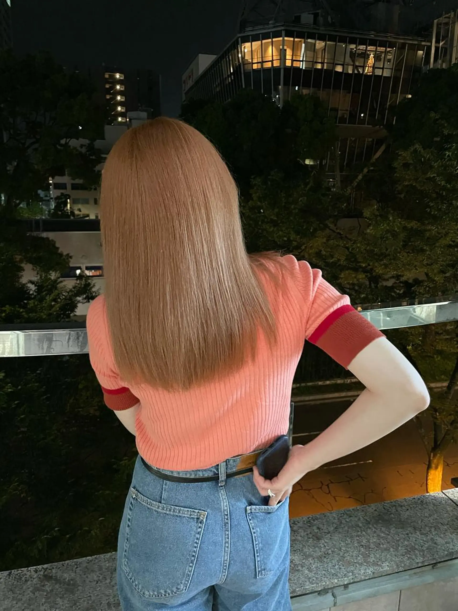 ミディアム 美髪矯正/艶カラー ボブ/栄/鐘ヶ江純也のヘアスタイル