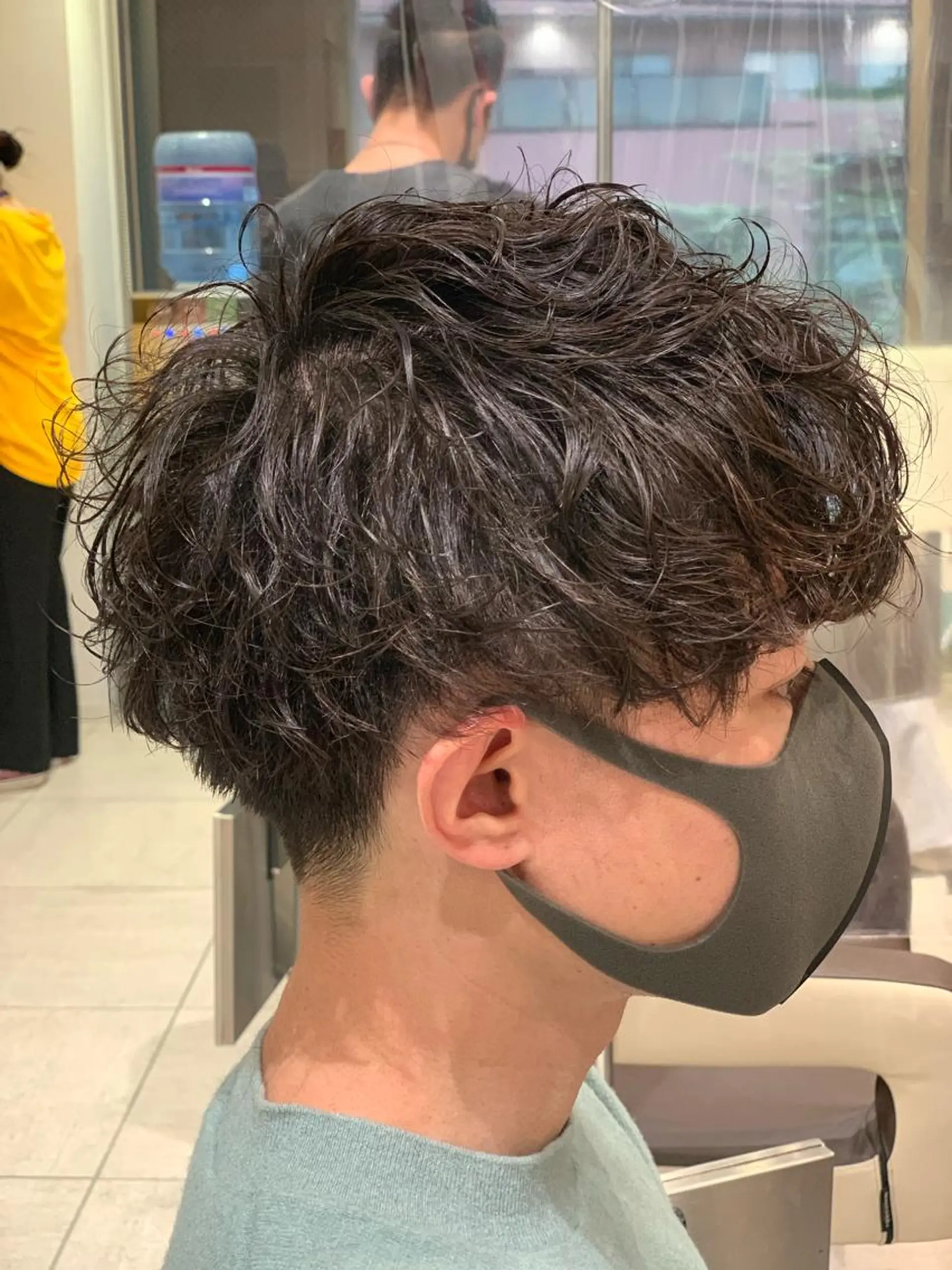 ショート パーマ メンズ マッシュ カット パーマ 平本 雄馬のヘアスタイル