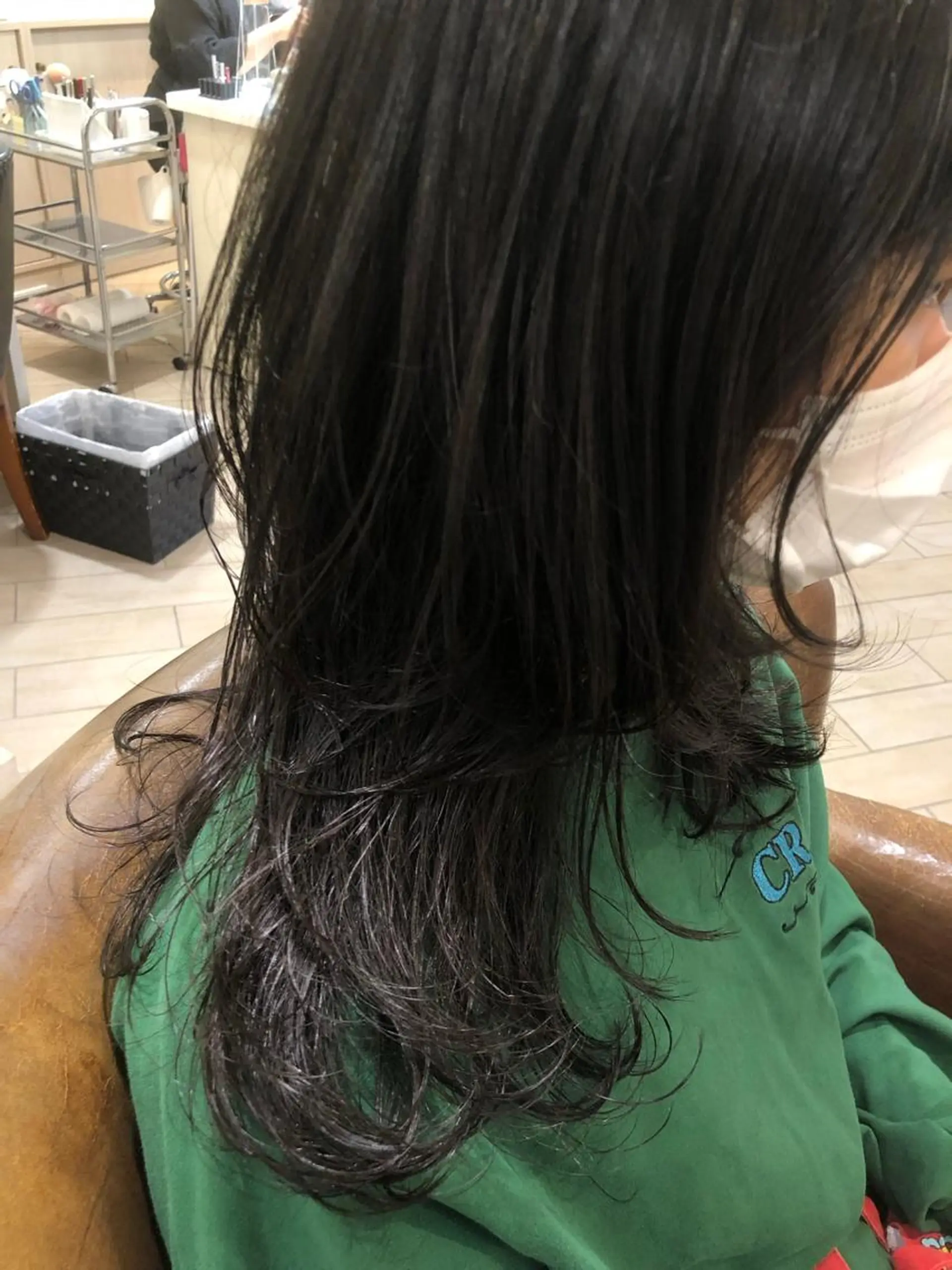 ロング カット パーマ 縮毛矯正/酸性 おかにわみりのヘアスタイル