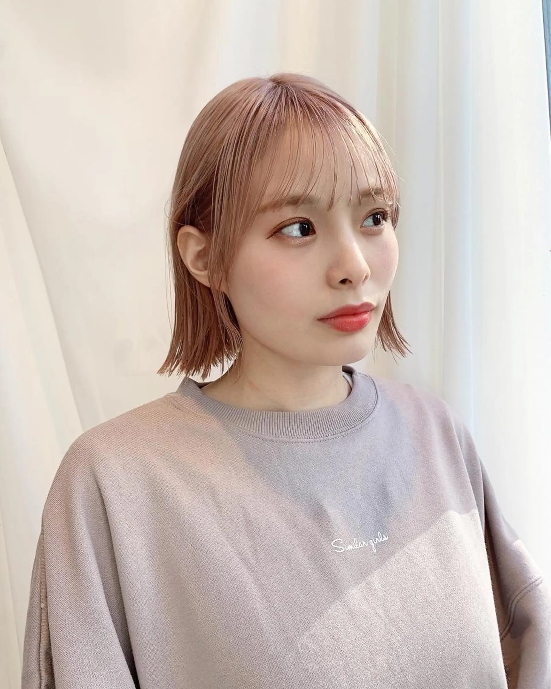 ショート カラー ボブ 韓国風ヘア カット ヘアカラー トリートメント レイヤー専門家 ダブルカラー修のヘアスタイル