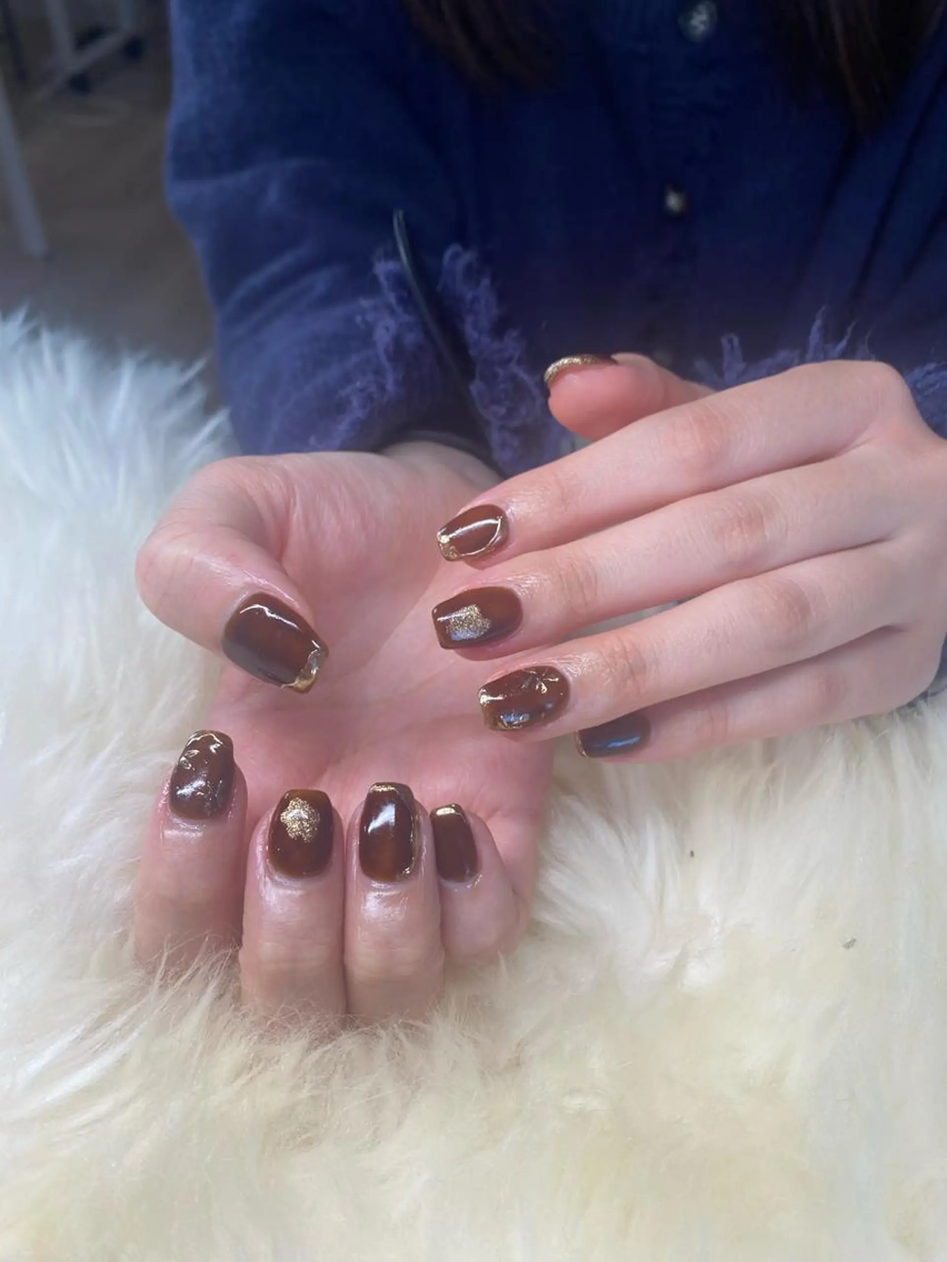 ミディアム ハンドネイル ハンドケア 💜MIYA nail川崎店のネイルデザイン