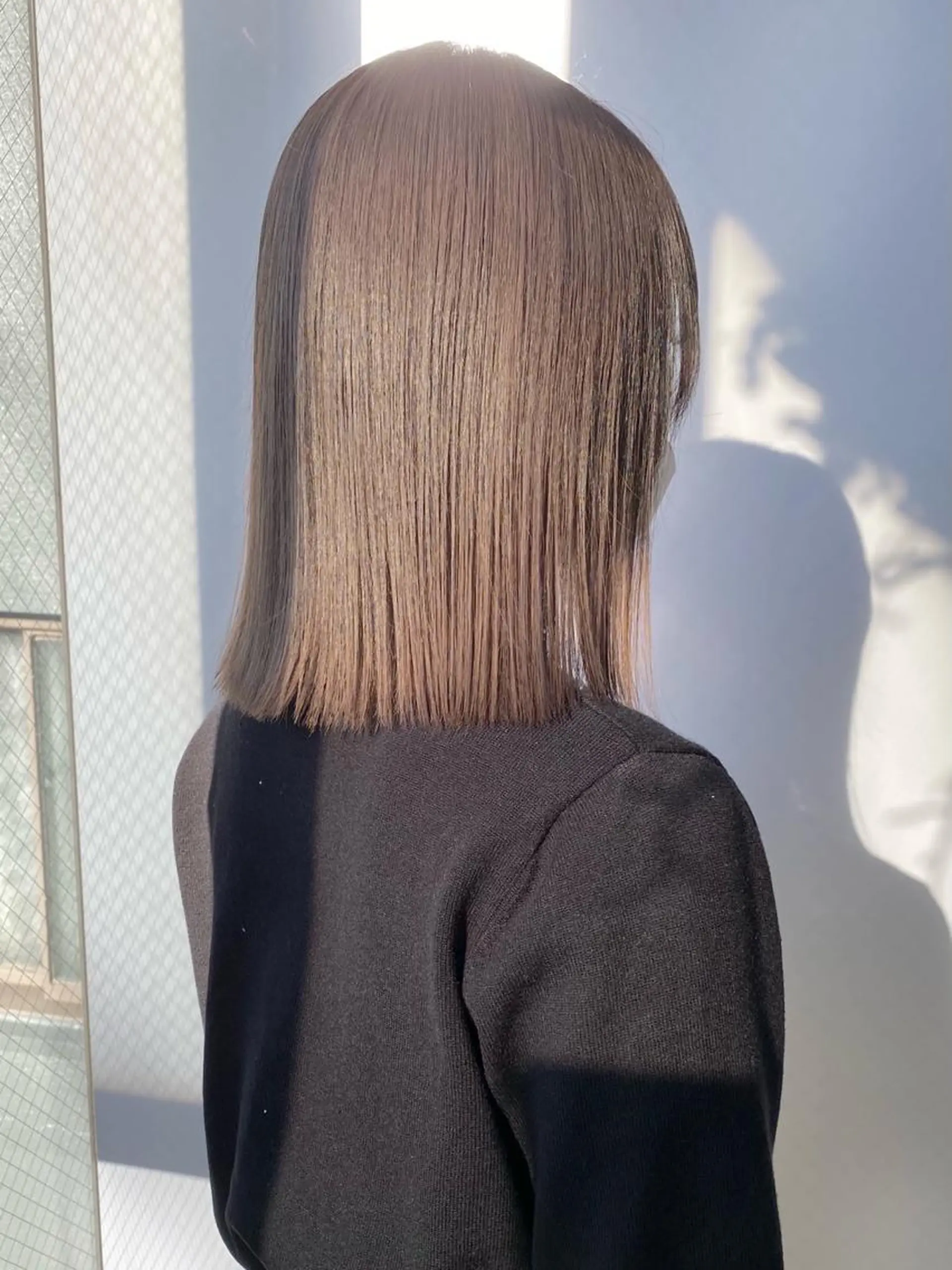 ミディアム カラー ベージュカラー ブリーチ ブロンド ブロンドベージュ グレージュ Piaコータロー ハイトーン&‪ボブのヘアスタイル