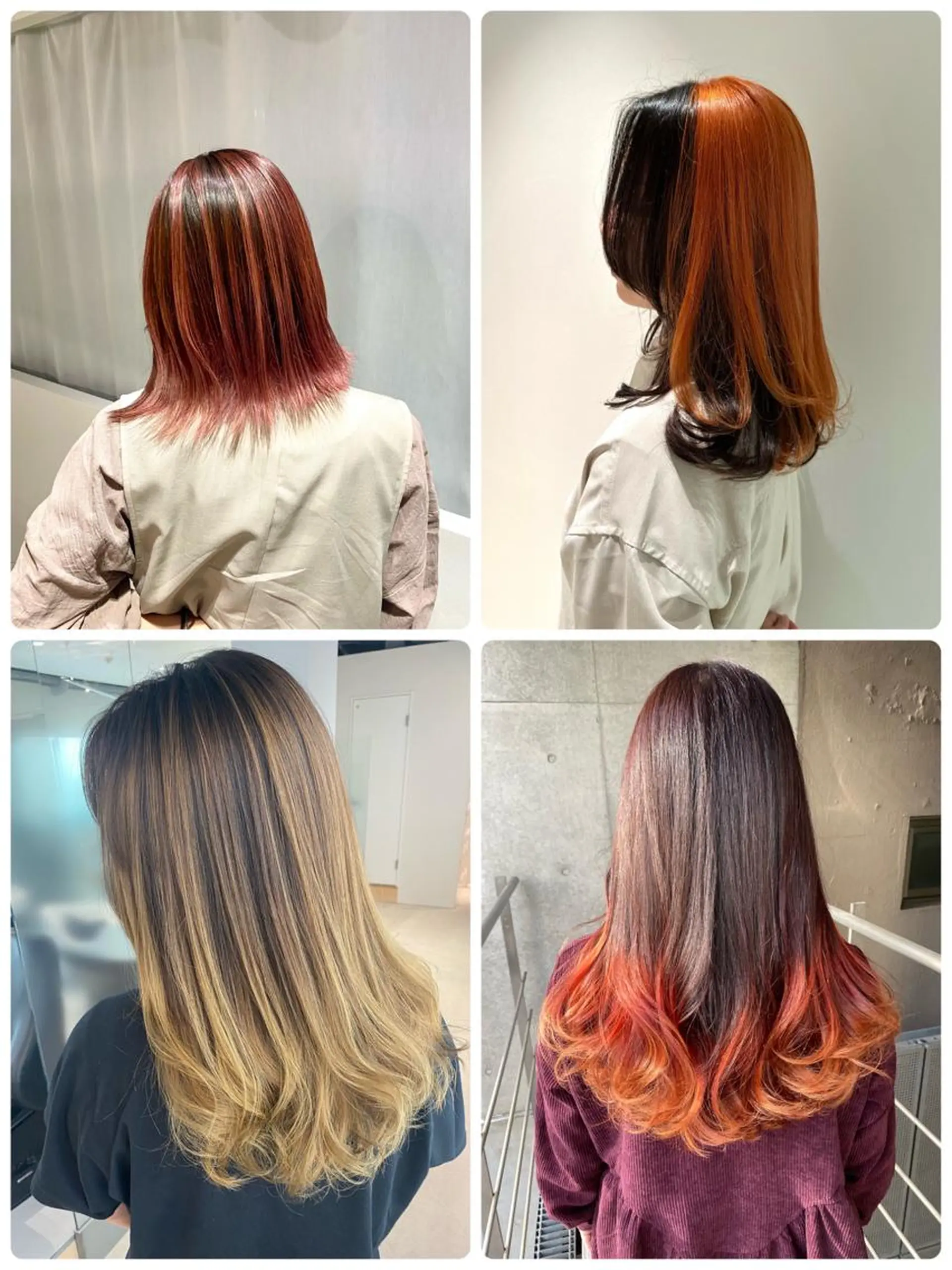 セミロング ヘアカラー MUK ムクのヘアスタイル