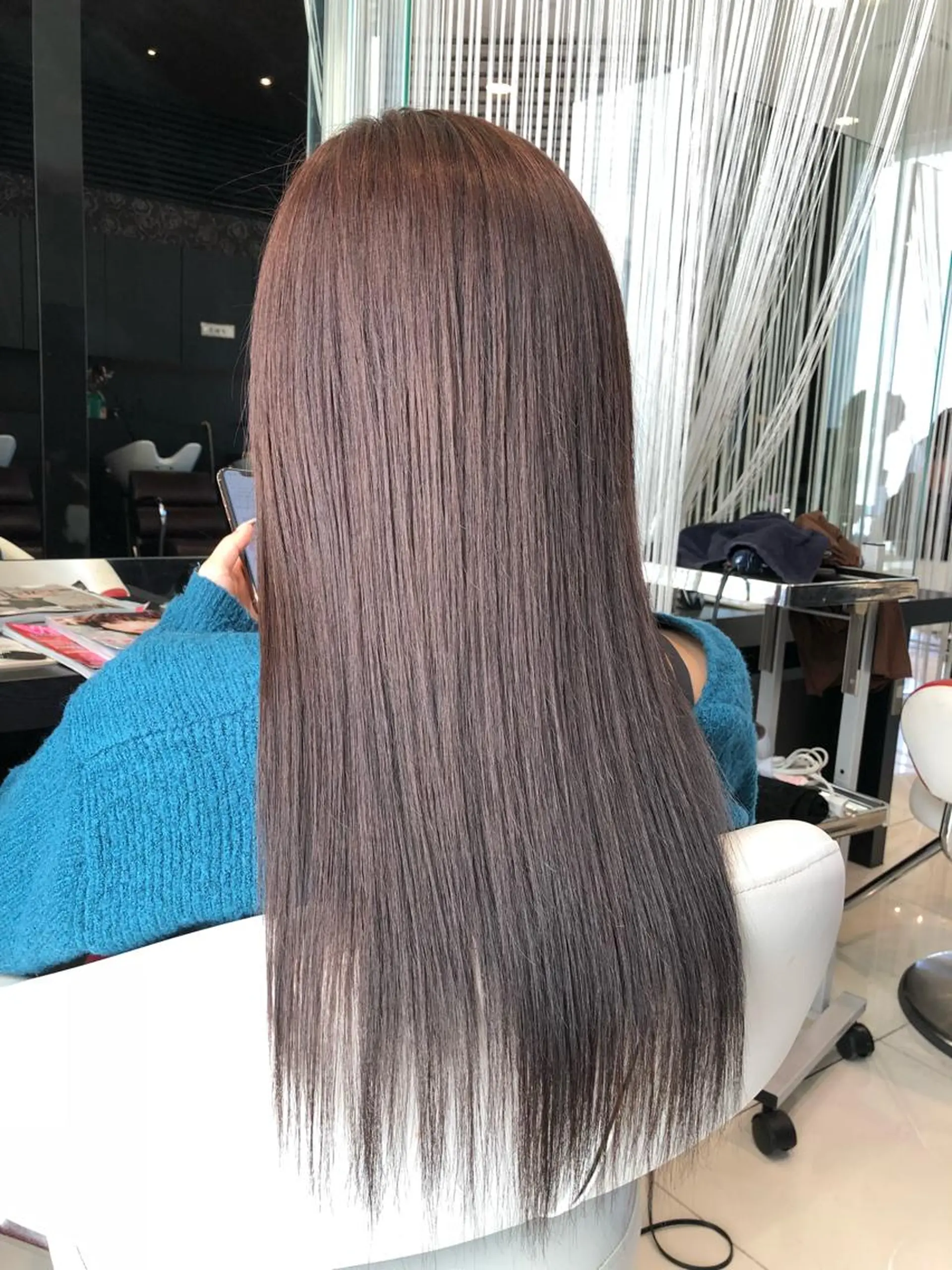 セミロング カラー ヘアアレンジ グレージュ ピンクカラー ヘアカラー トリートメント U&i所属・大塚 貴之のヘアスタイル