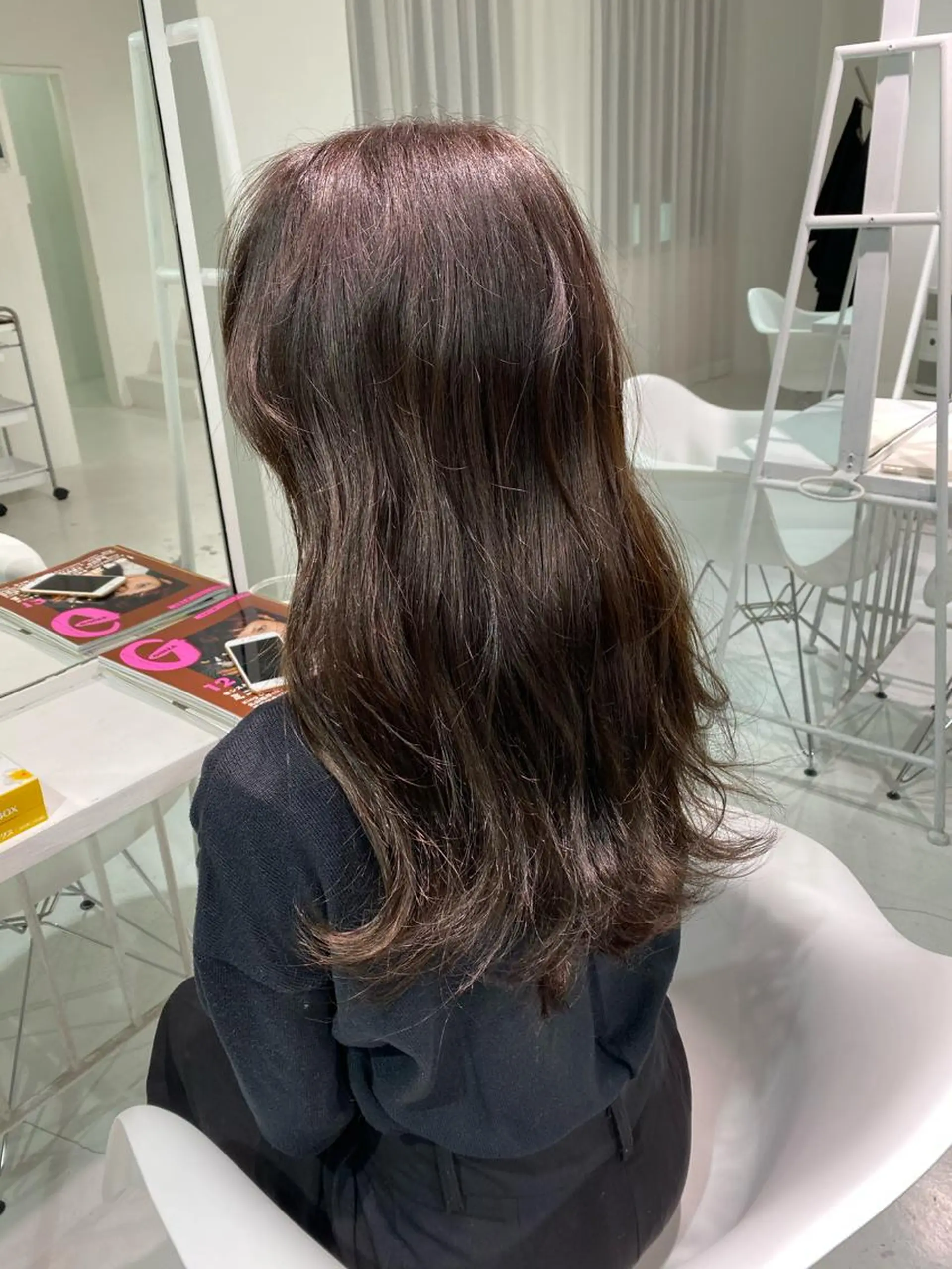 セミロング カラー ブラウンカラー ナチュラルブラウン オレンジ VANCY所属・uchida daikiのヘアスタイル