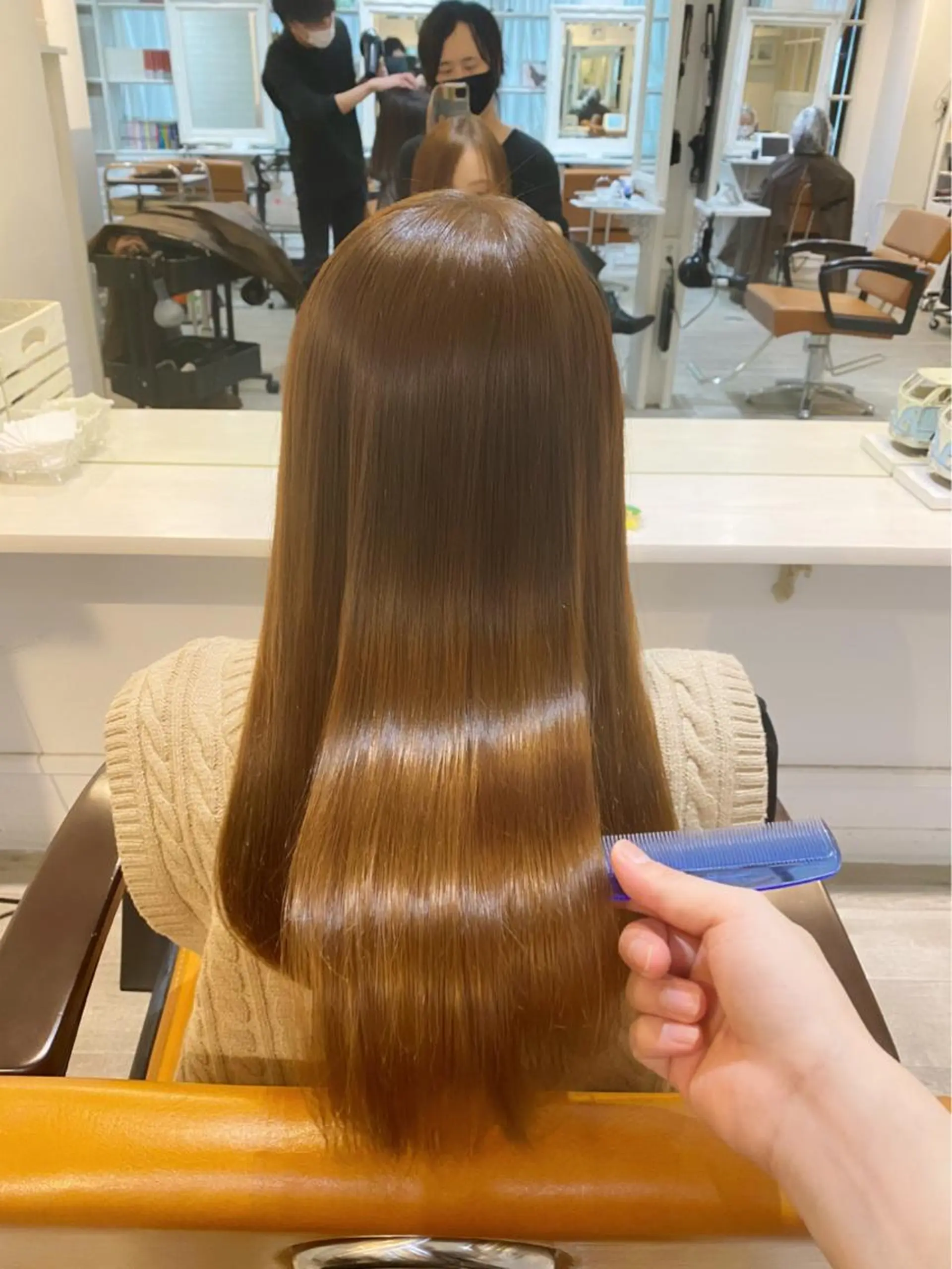 ロング カラー カット 縮毛矯正 トリートメント 🌈艶髪人気№１🌈 newi池袋店⭐江口のヘアスタイル