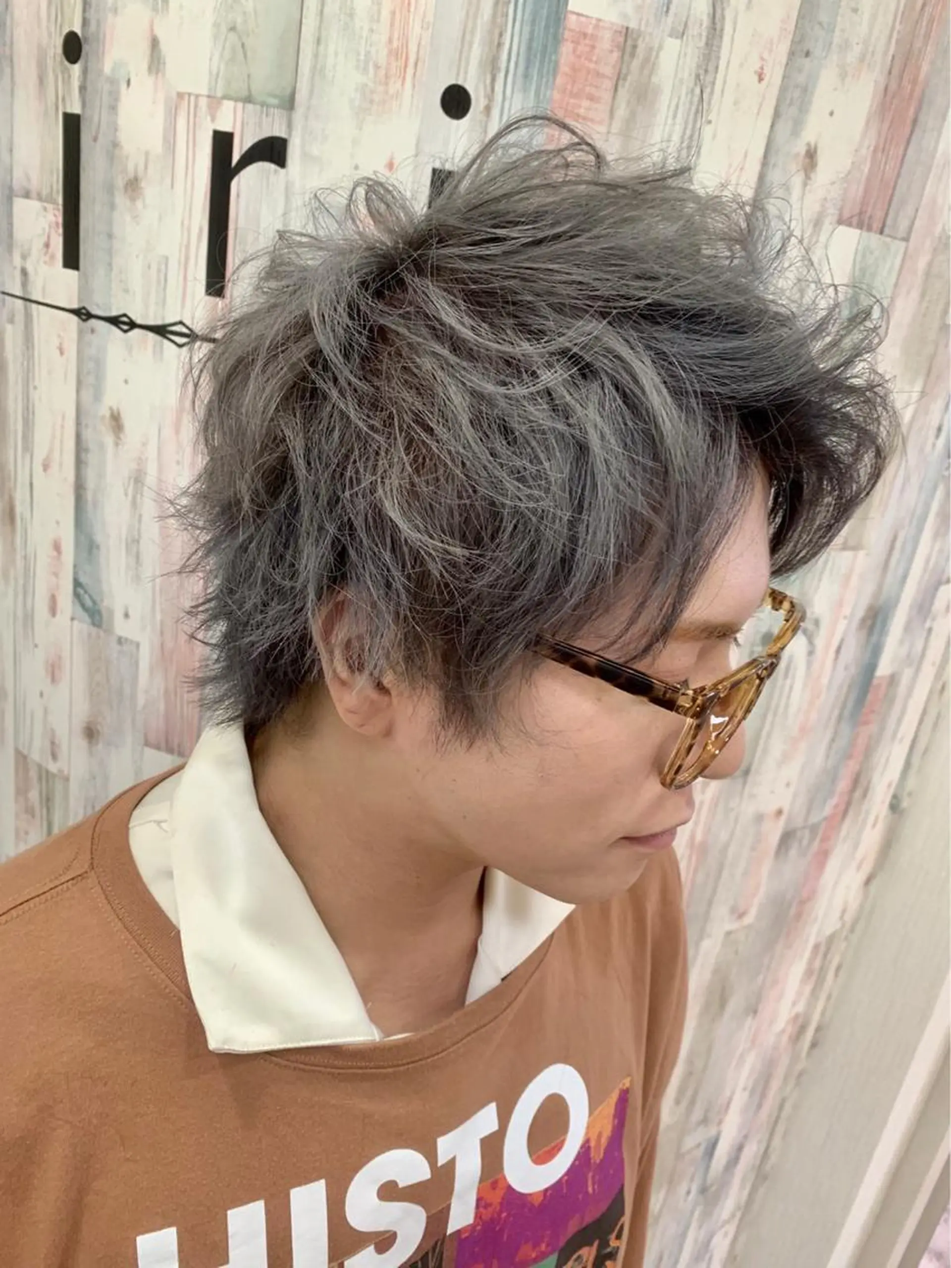 ミディアム カラー メンズ 🌿nudeカラー/ レイヤー/藤原🌿のヘアスタイル