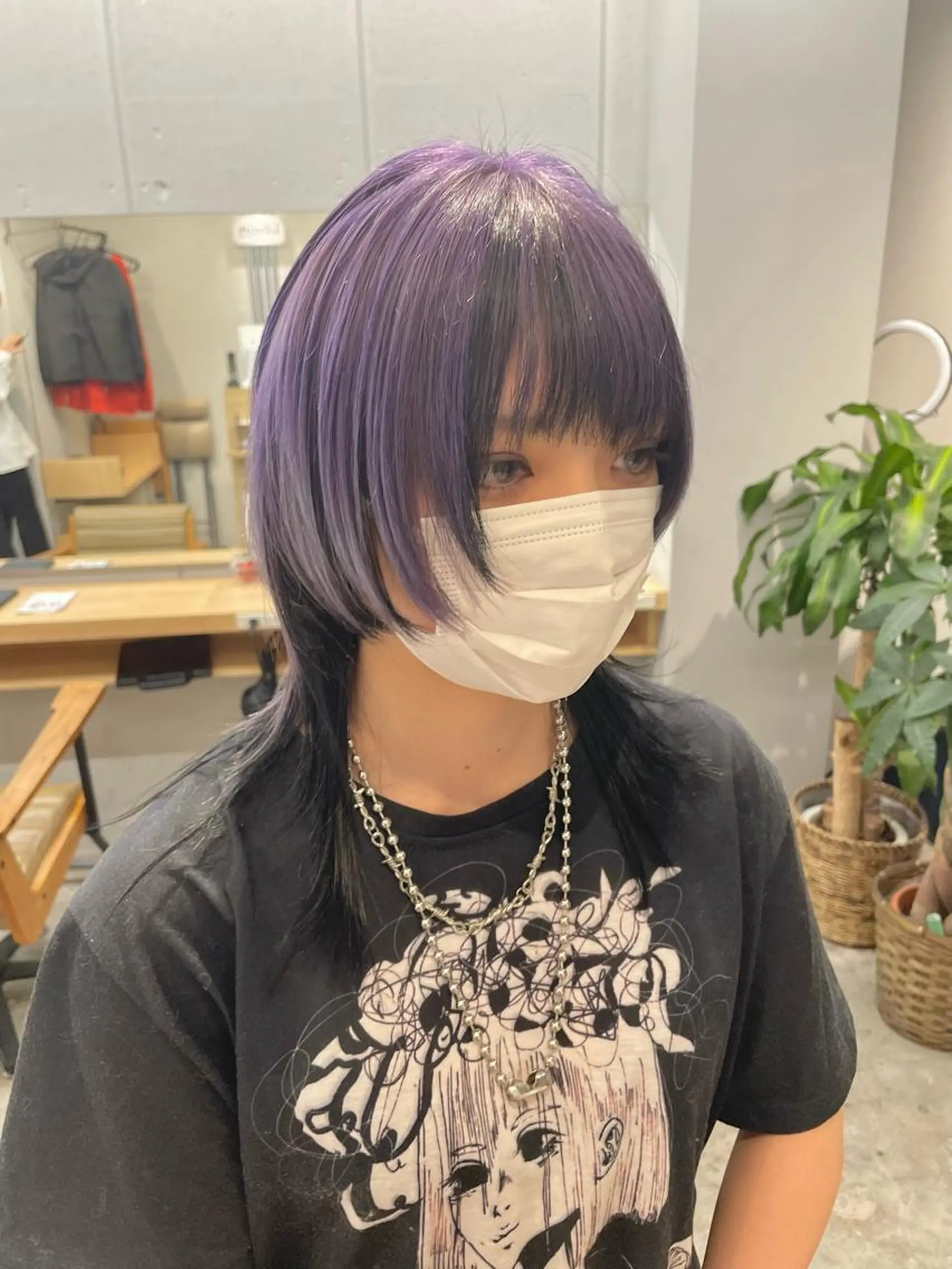 セミロング カット ヘアカラー SAEKI【ior 】北千住店ブリーチのヘアスタイル