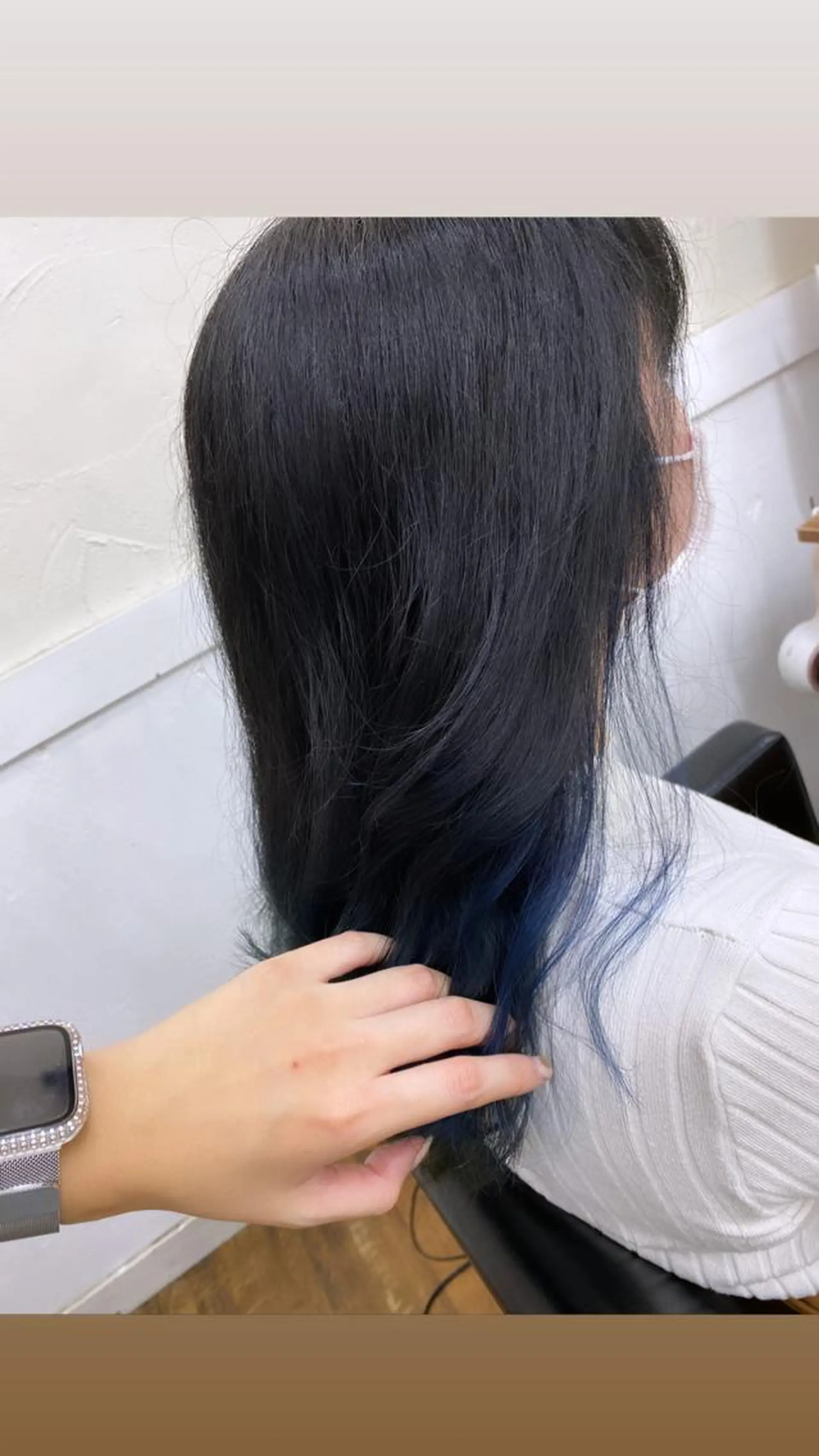 セミロング カラー ブルーカラー ネイビーカラー アンククロス池袋店所属・アンククロス kyokaのヘアスタイル