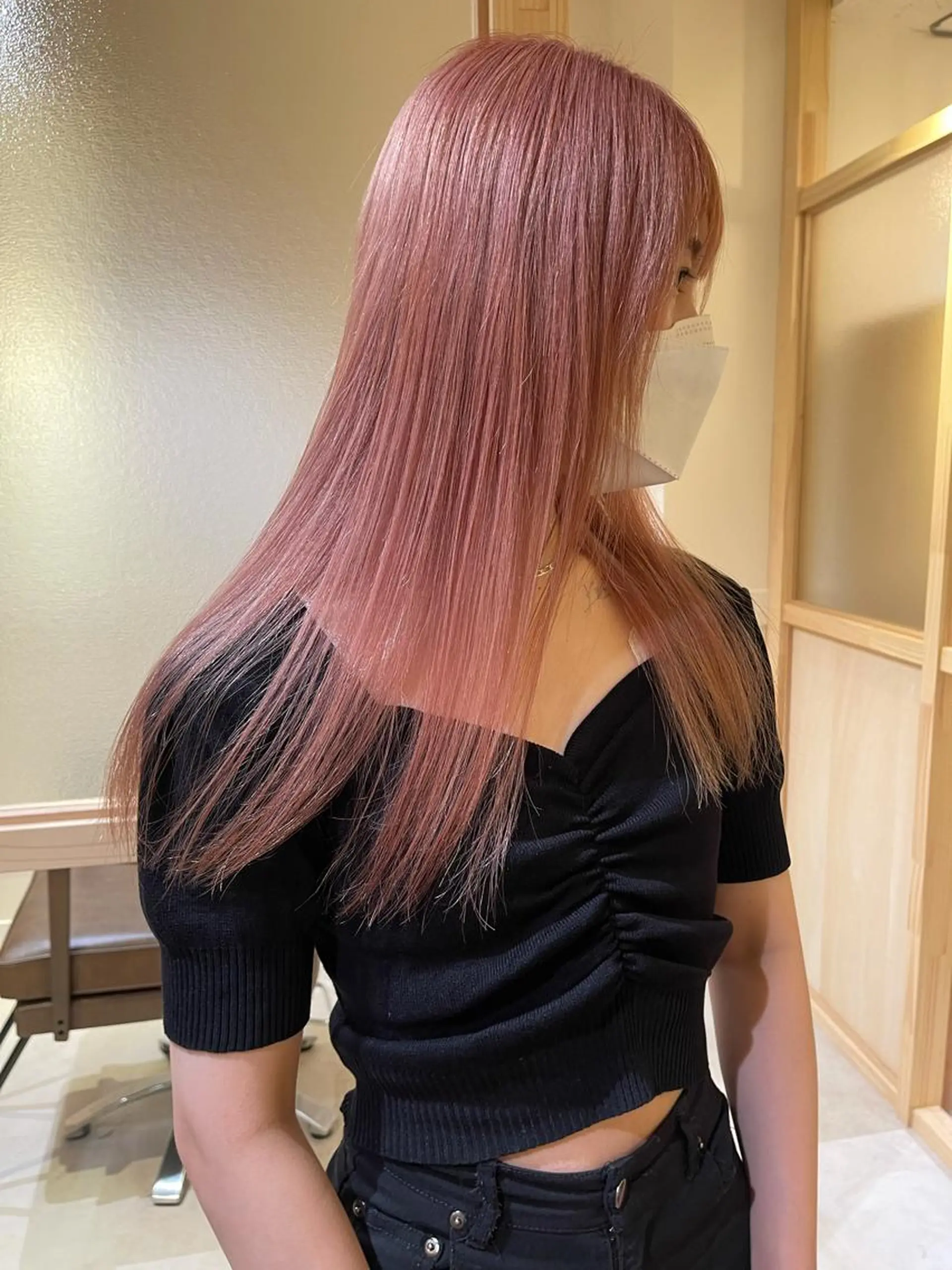 ロング カラー ベージュカラー ハイトーンカラー ピンクカラー ピンクベージュ カット ヘアカラー トリートメント PALAN K-Beauty SHINJUKU所属・“ミニモ最高評価獲得 “代表"Kohei"のヘアスタイル