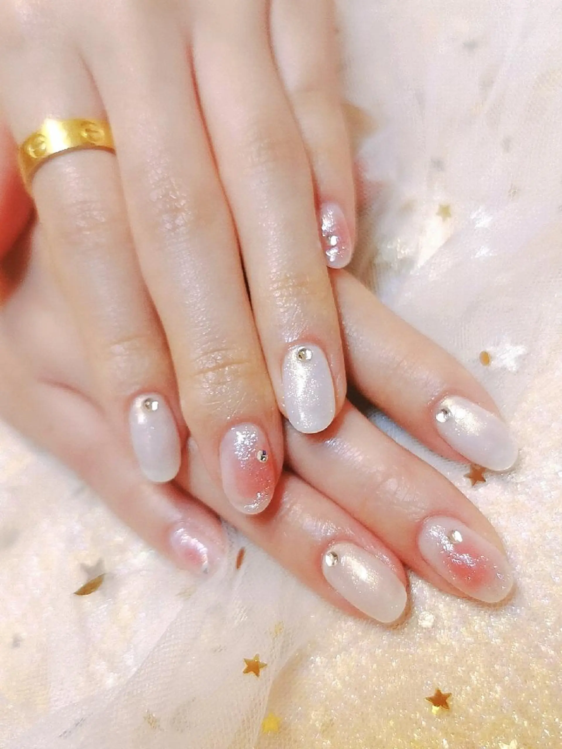 ネイル ショート ネイリストゆか💅 長さだし、深爪矯正のネイルデザイン