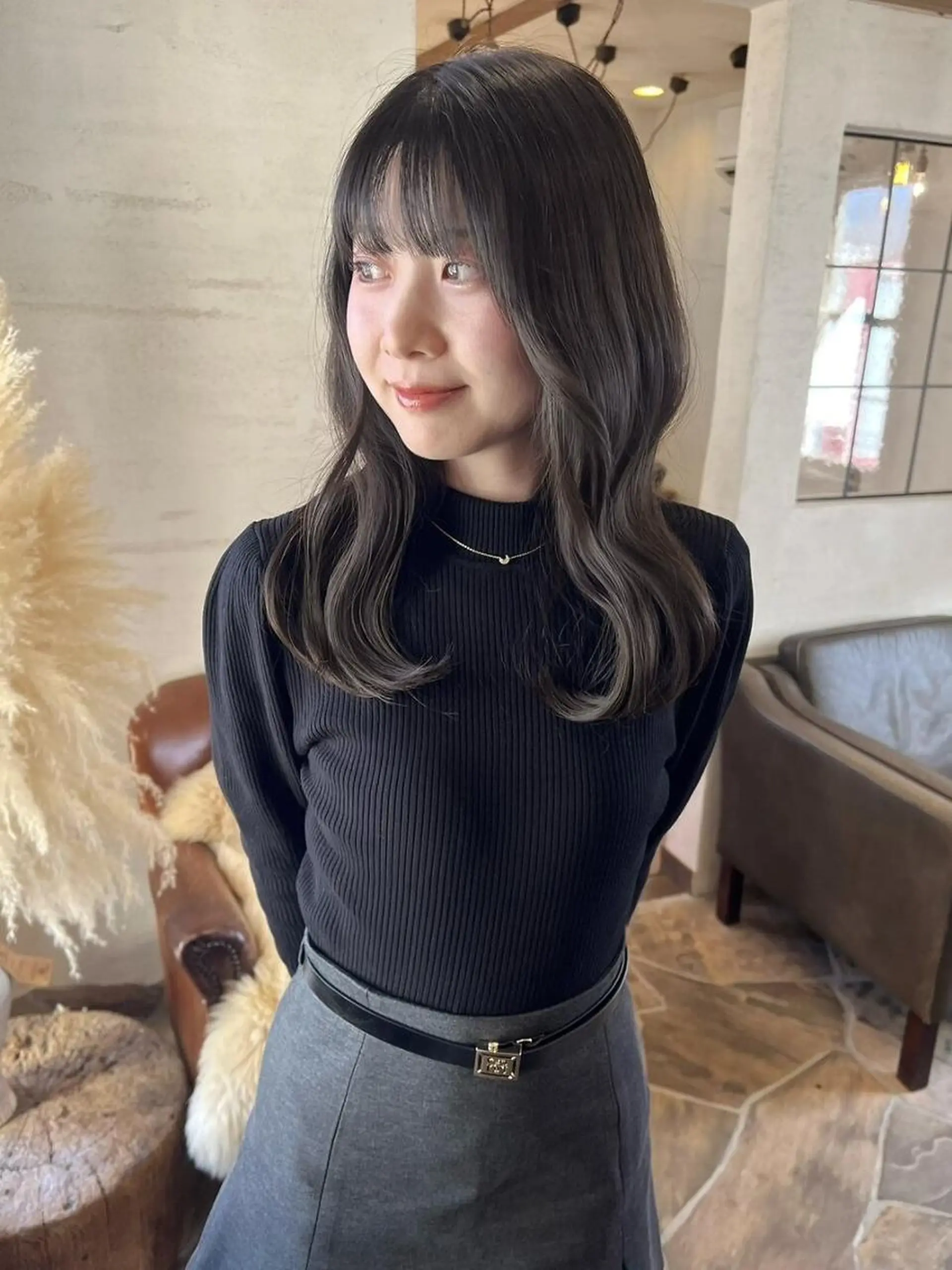 ミディアム カット ヘアカラー トリートメント 田島 千愛のヘアスタイル