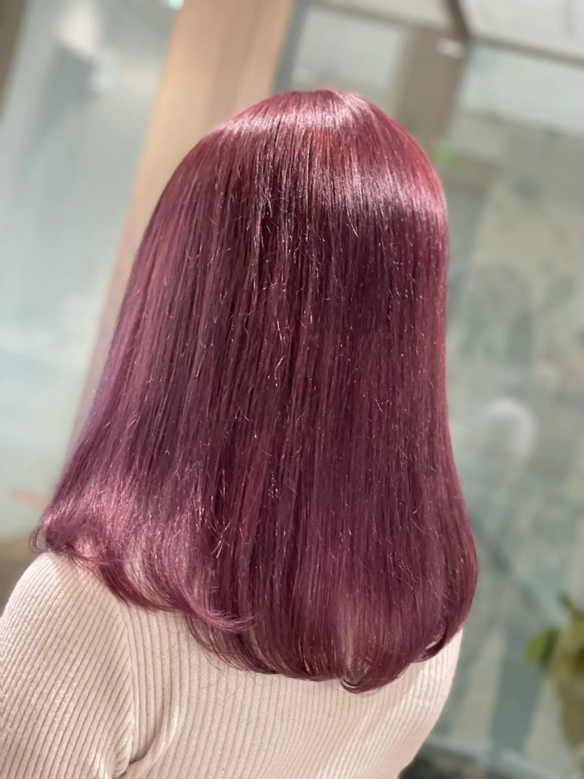 ミディアム カラー ヘアアレンジ ブリーチ ケアブリーチ ダブルカラー イルミナカラー ラベンダーカラー ヘアカラー トリートメント 髪質改善×ハイトーン 中田啄也のヘアスタイル