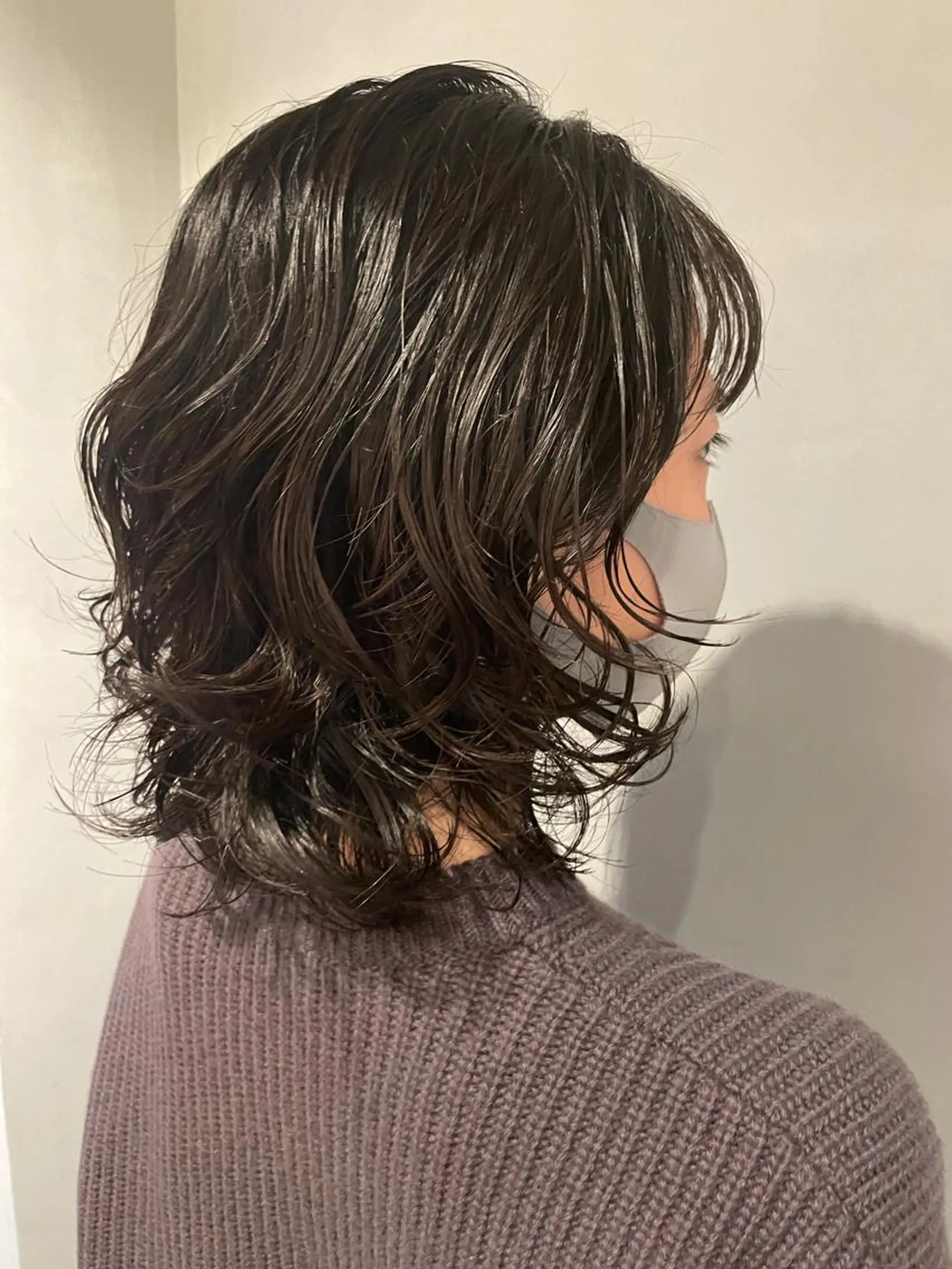 ミディアム パーマ ミディアムパーマ カット パーマ トリートメント 水口 英里のヘアスタイル