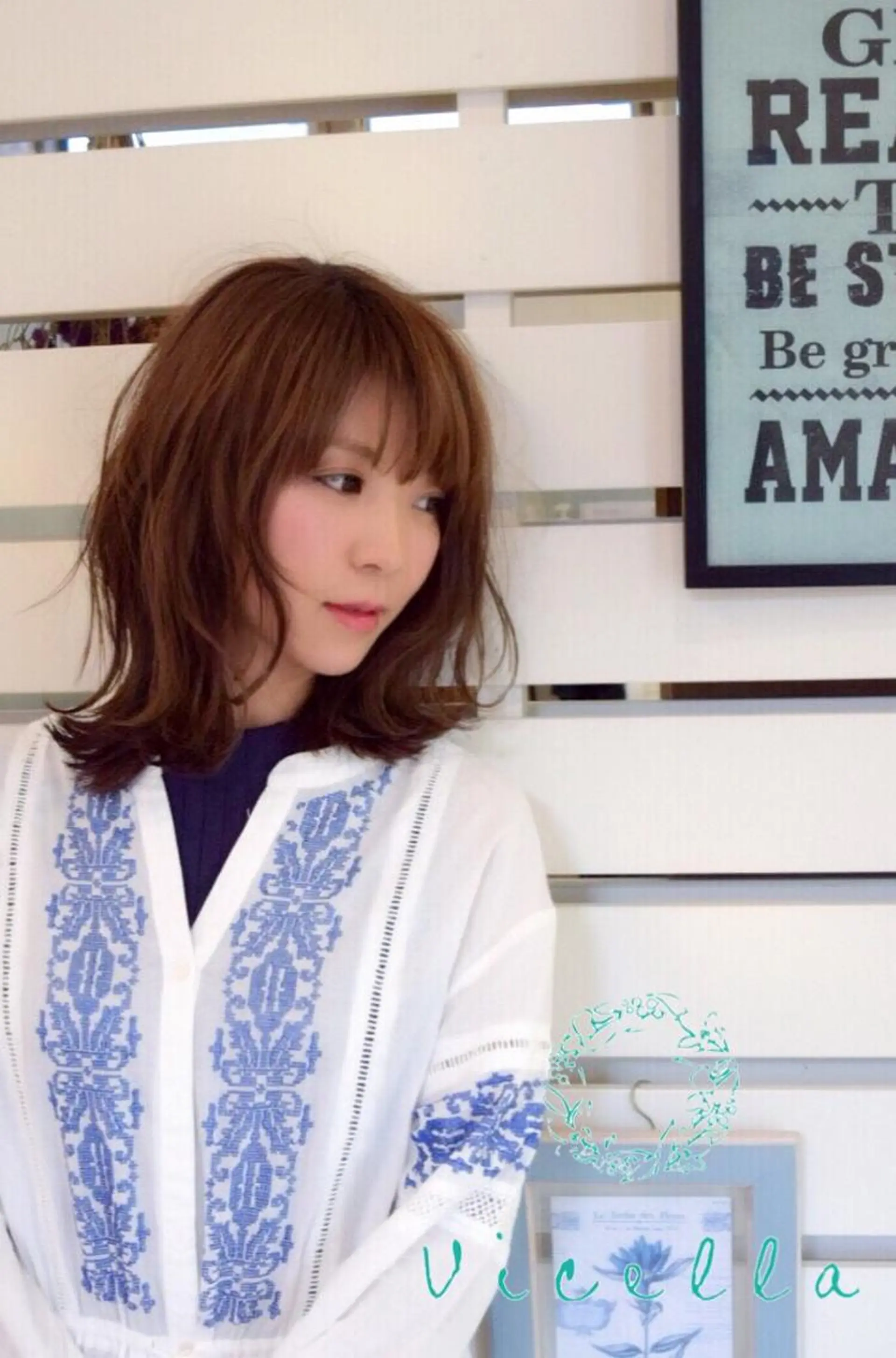 ミディアム カラー パーマ ボブ 柴田泰秀sotti. 髪質改善/ブリーチのヘアスタイル