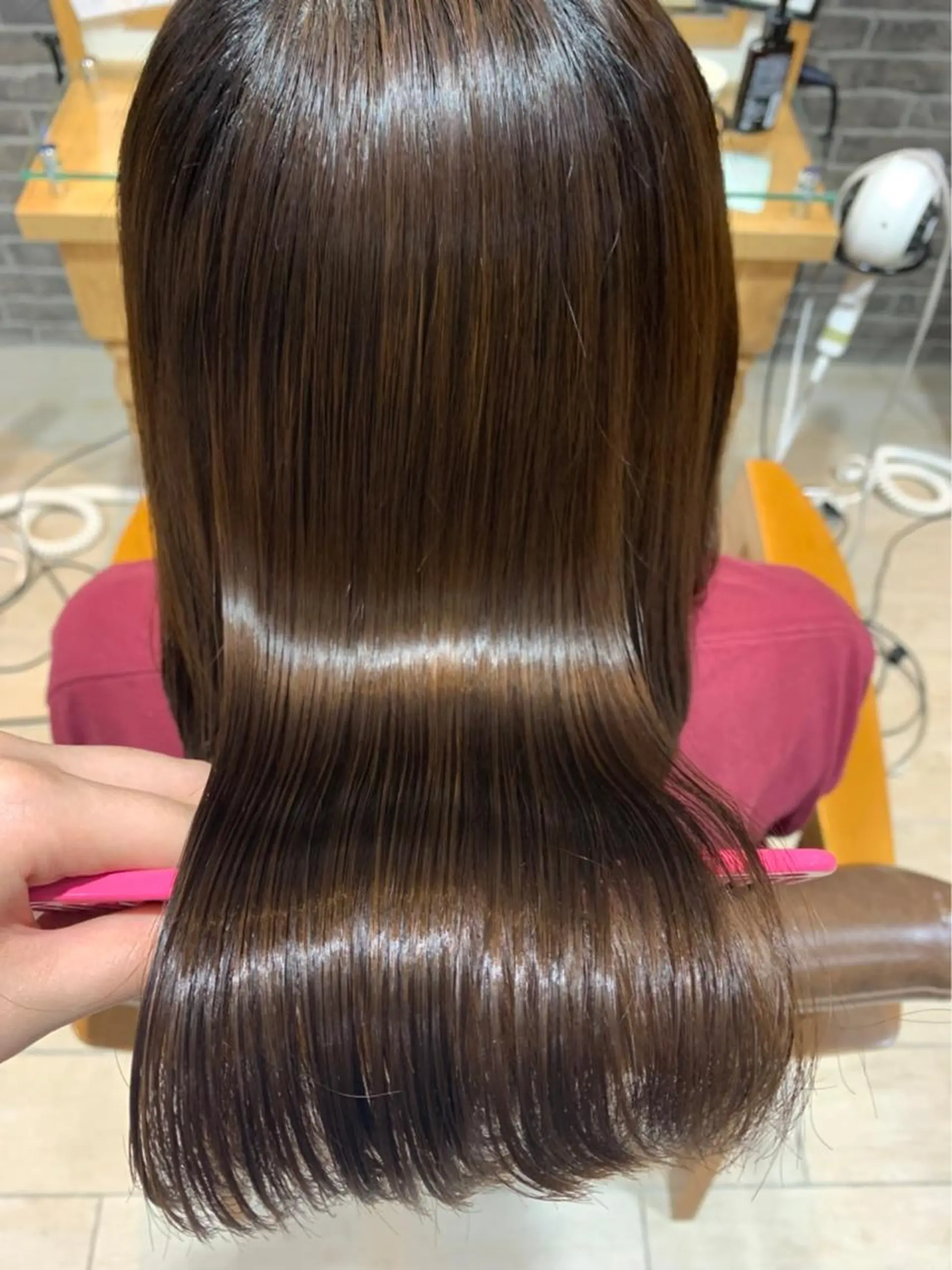 ロング パーマ 縮毛矯正 🍬kanami 🍬ボブ/暖色カラーのヘアスタイル