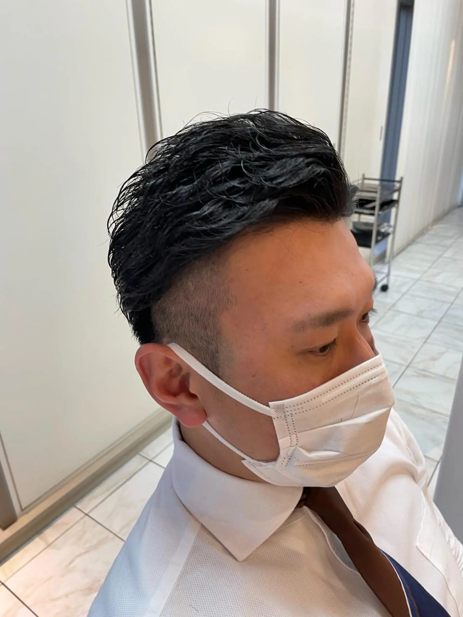 ショート パーマ メンズ ビジネス メンズパーマ 野々山 直貴のヘアスタイル