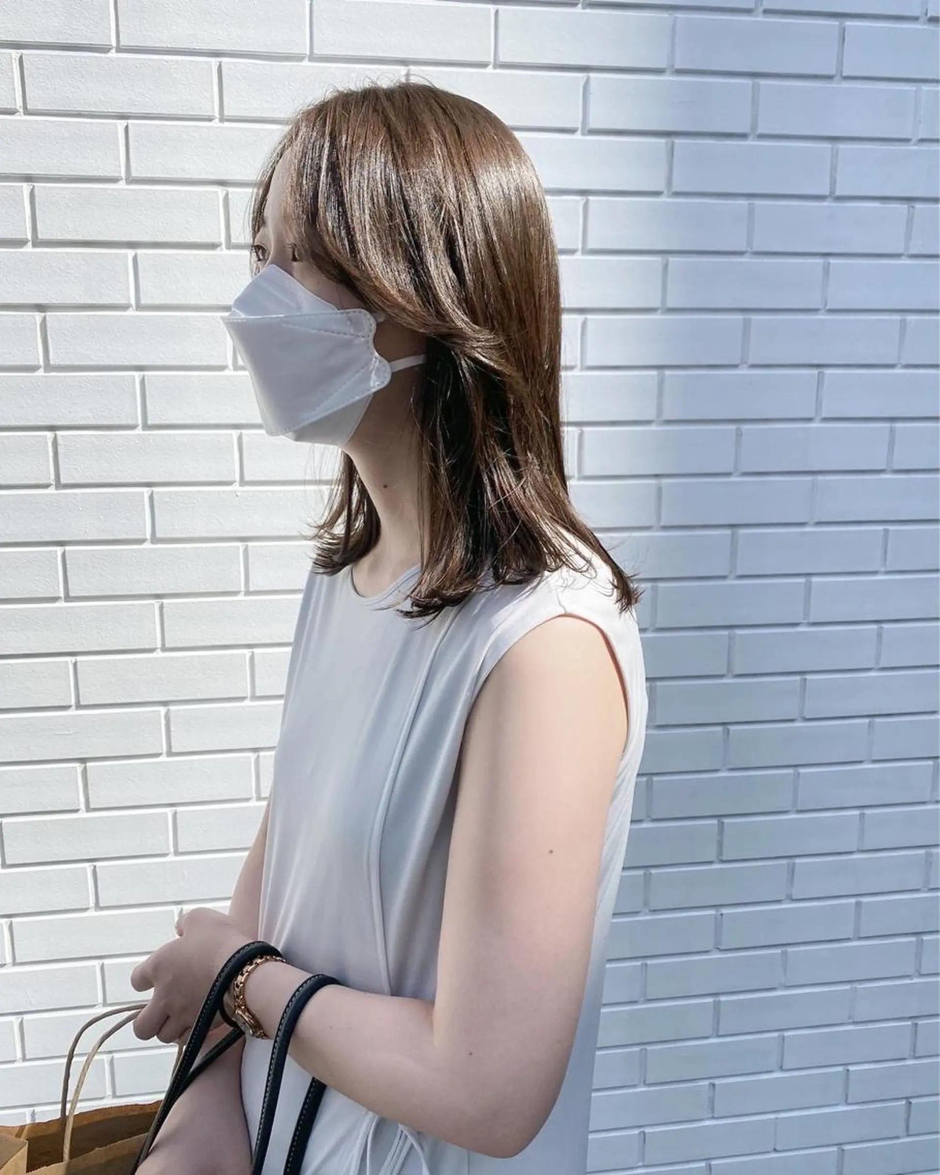 ミディアム カラー cie所属・ボブ/ミニボブ 透明感カラーkadoのヘアスタイル