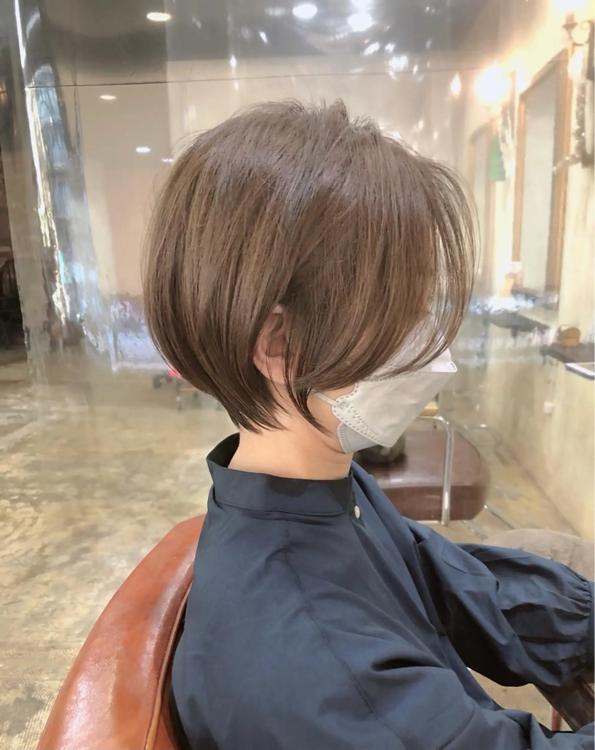 ショート カラー パーマ ヘアアレンジ キッズ ネイル マツエク・マツパ アイブロウ ショートボブ 丸みショート ボブ 学生 ショートヘア カット ヘアカラー トリートメント 髪質改善✨ハツメイ オグ✂️のヘアスタイル