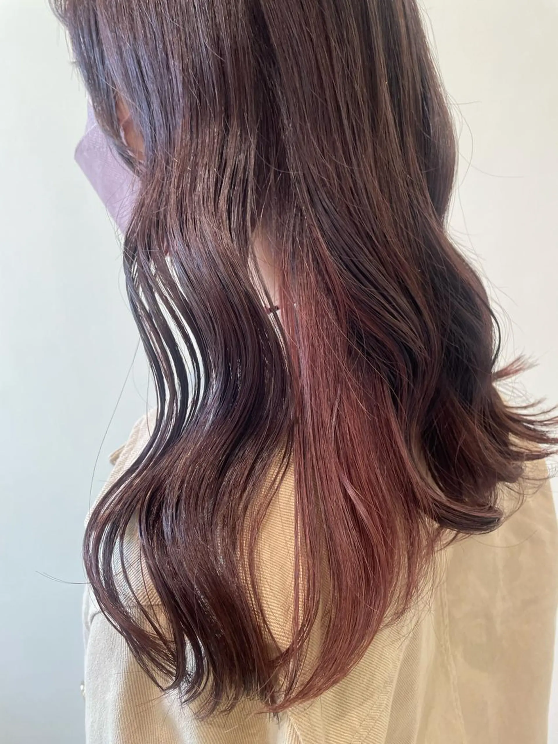 セミロング カラー ブリーチ ピンクカラー ボブ/インナーカラー /眉毛/Miyuのヘアスタイル