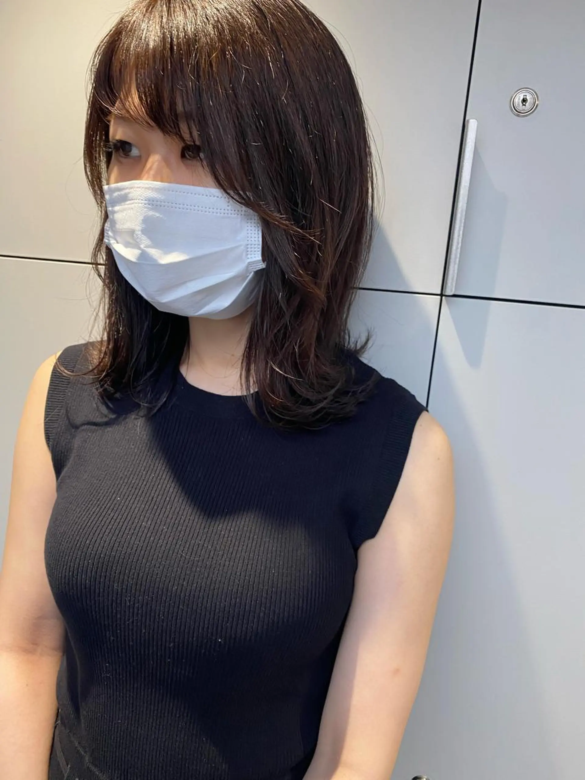 ミディアム カラー ヘアアレンジ くびれヘア stylist/蛯谷 珠里のヘアスタイル