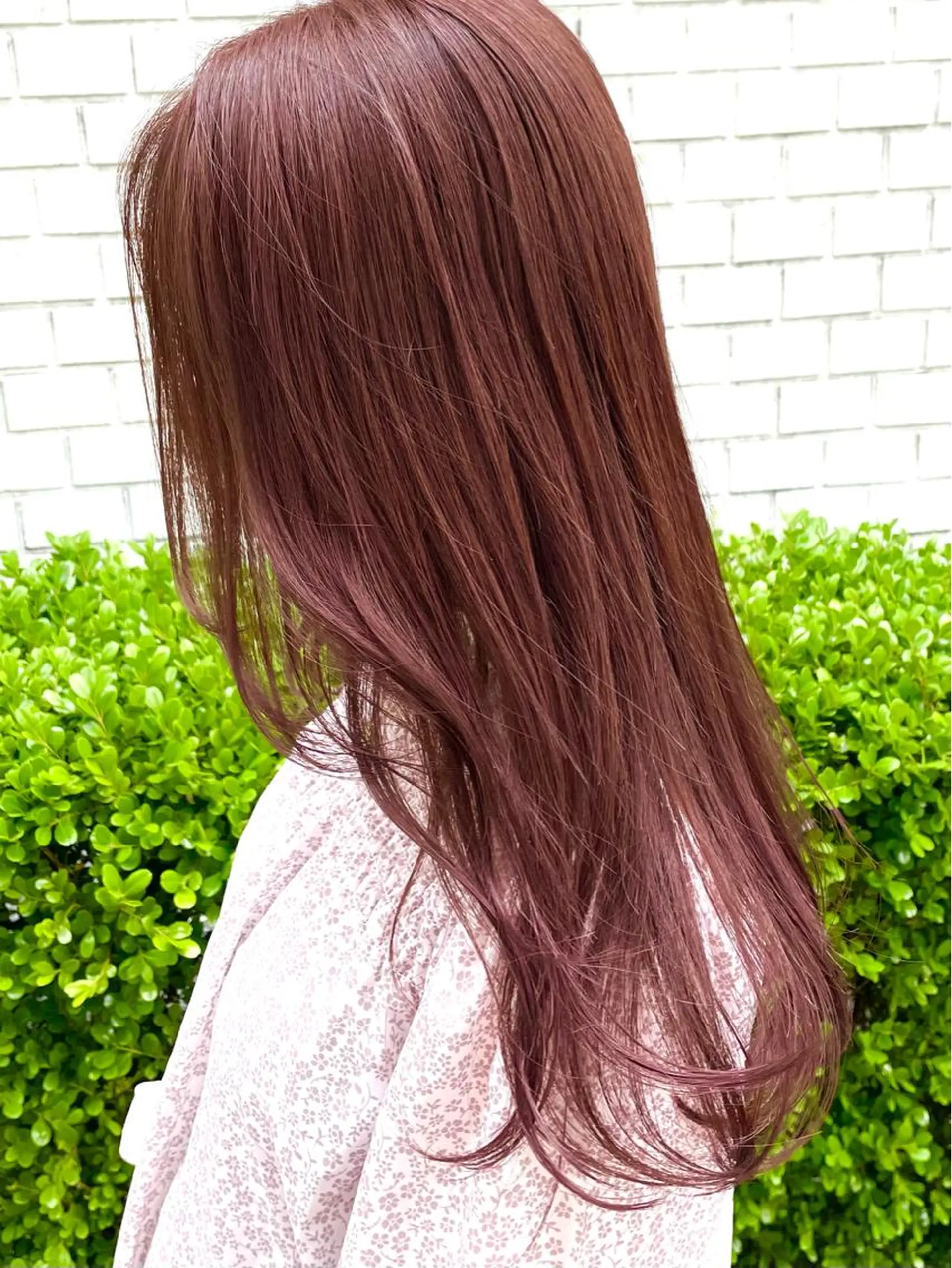 ロング ピンクブラウン 髪質改善 ヨシンモリ トリートメント カット ヘアカラー トリートメント allure所属・表参道Allure 大塚ちはなのヘアスタイル