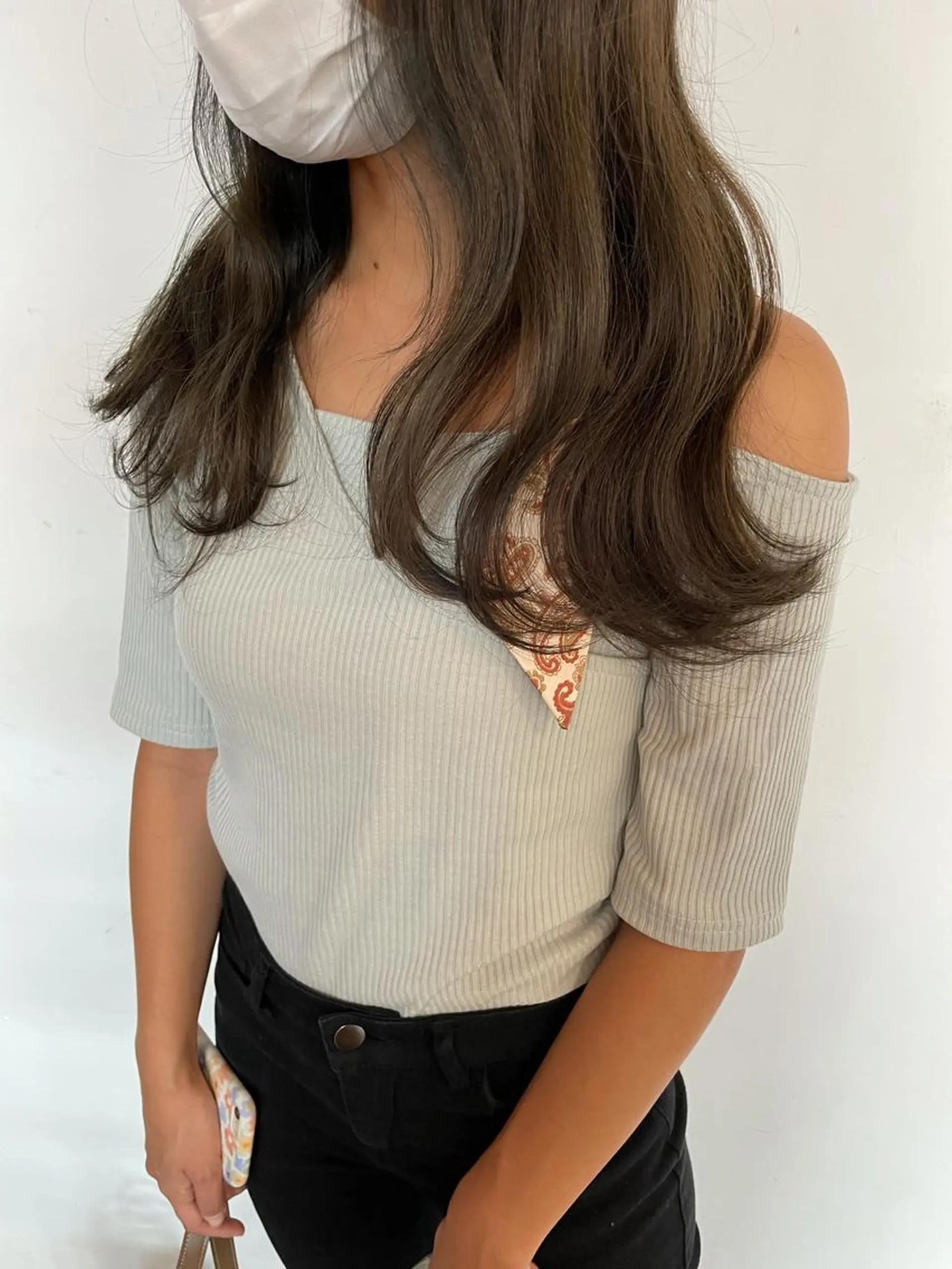 セミロング カラー ベージュカラー オリーブベージュ 🍊mai🍊 似合わせスタイル🌿のヘアスタイル