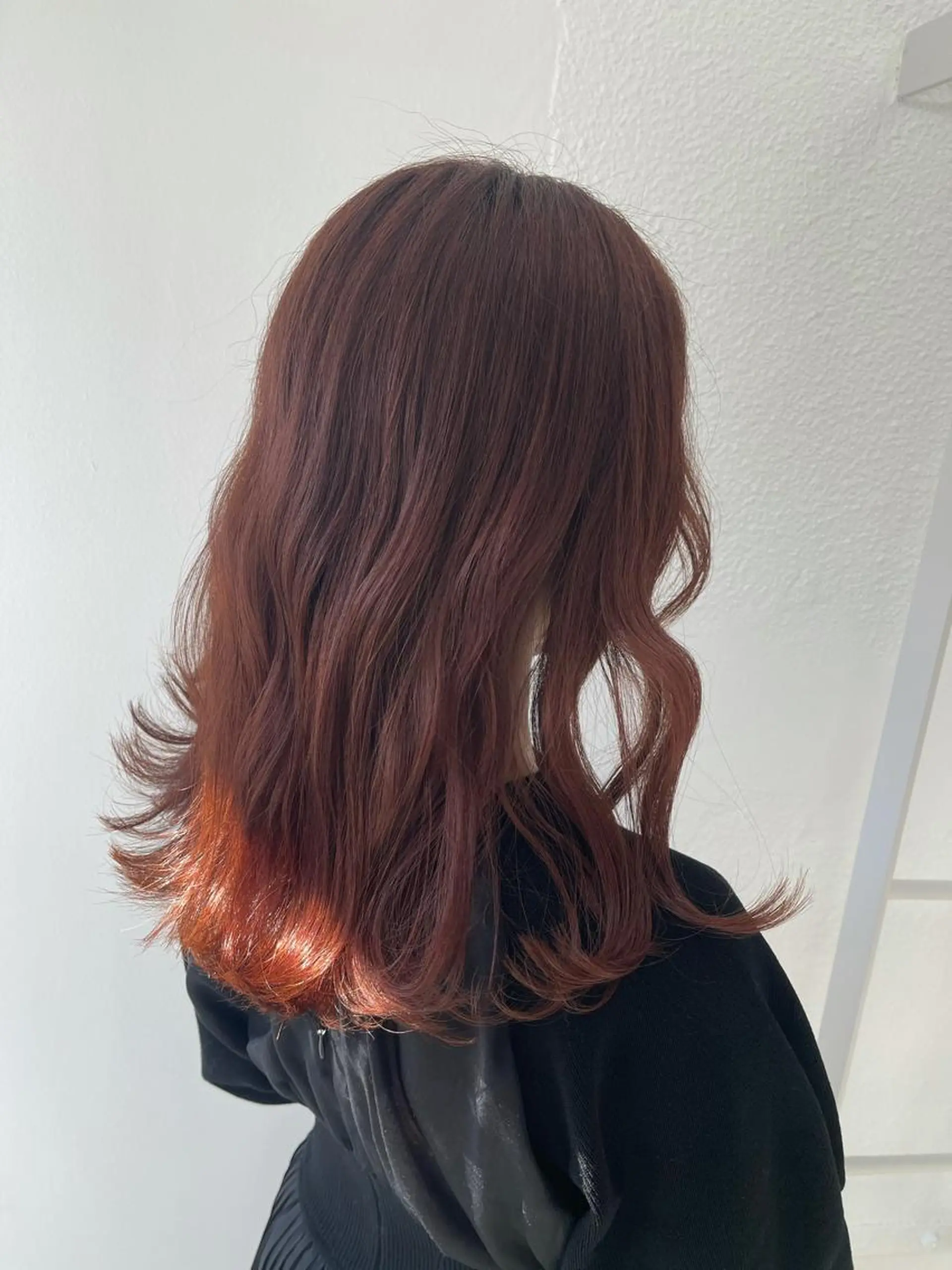 ミディアム カラー カット ヘアカラー トリートメント &chaLme   心斎橋所属・emi/髪質改善/ 韓国風/艶カラーのヘアスタイル