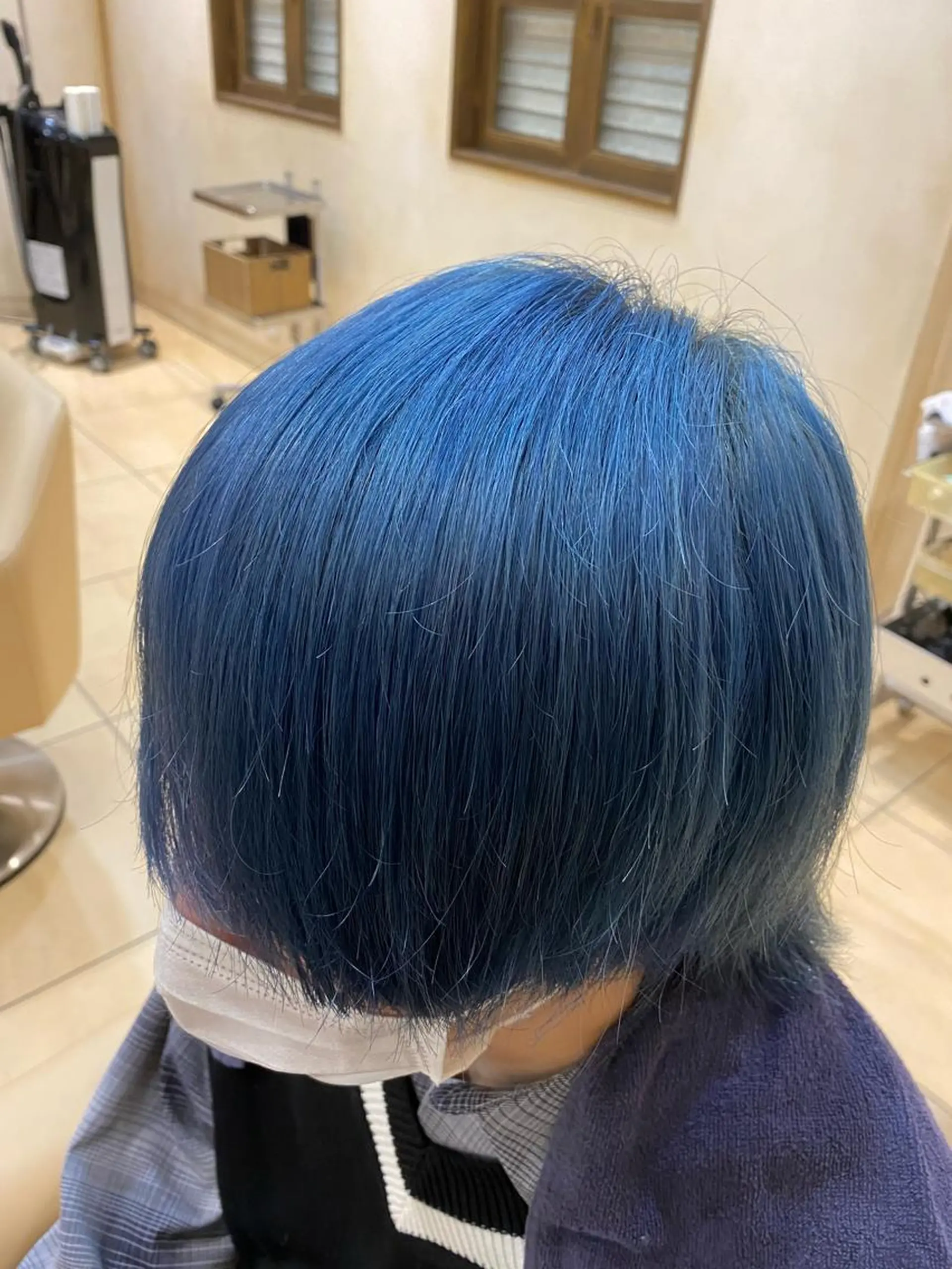 カラー ブルーカラー ヘアカラー 地毛風ストレート/ ケアカラー/セキネのヘアスタイル