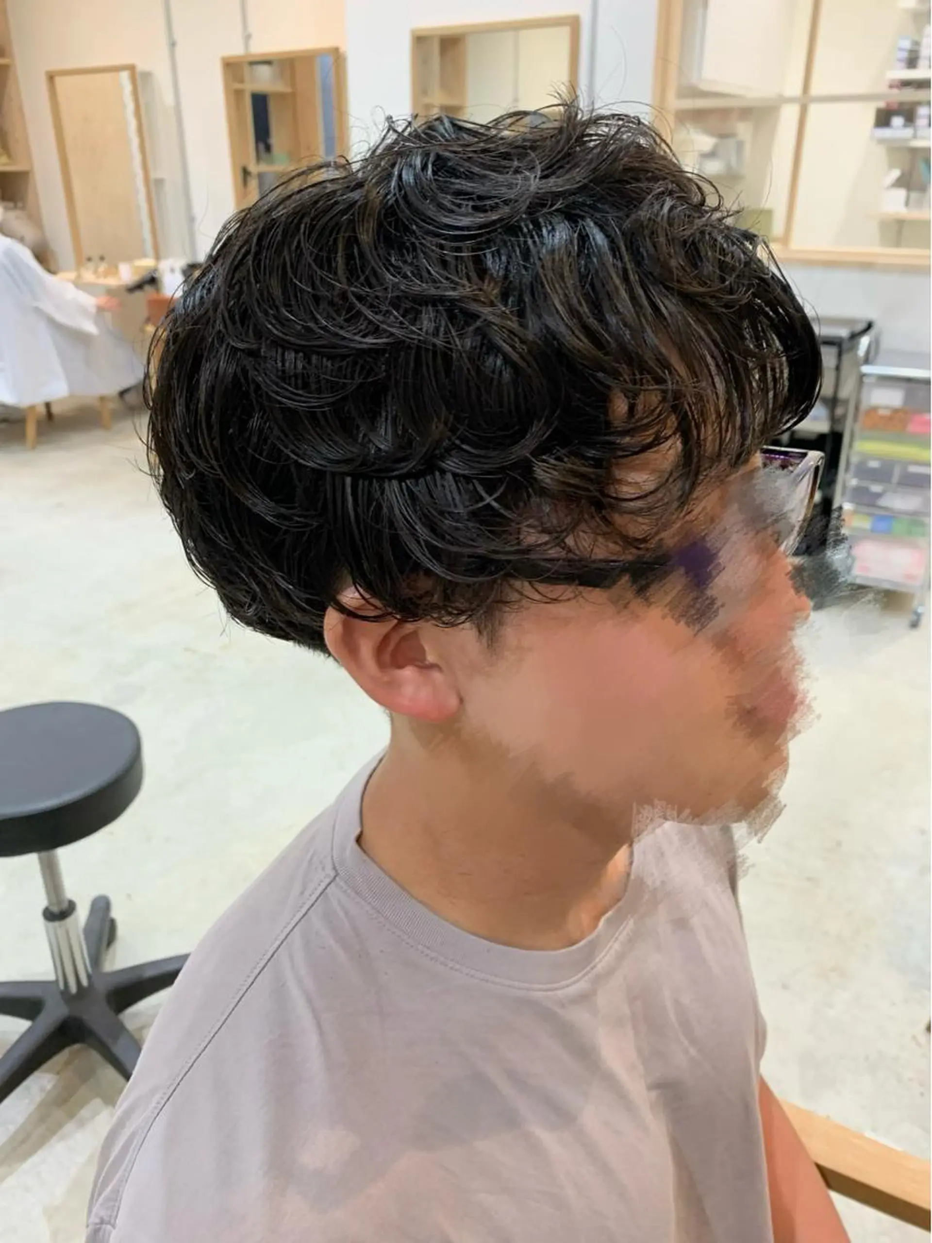 パーマ メンズ アイブロウ マッシュ メンズパーマ メンズアイブロウ カット ヘッドスパ ヘアセット 顔周りカット/アレン ジ/カラー小野寺紗良のヘアスタイル