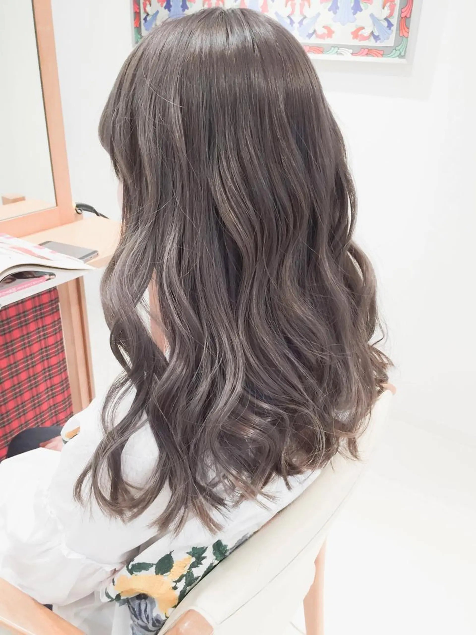 ロング カラー ヘアアレンジ アッシュ アッシュグレー アッシュグレージュ 透明感カラー グレージュ モテ髪透明感❤️ デイズヘアカラーのヘアスタイル