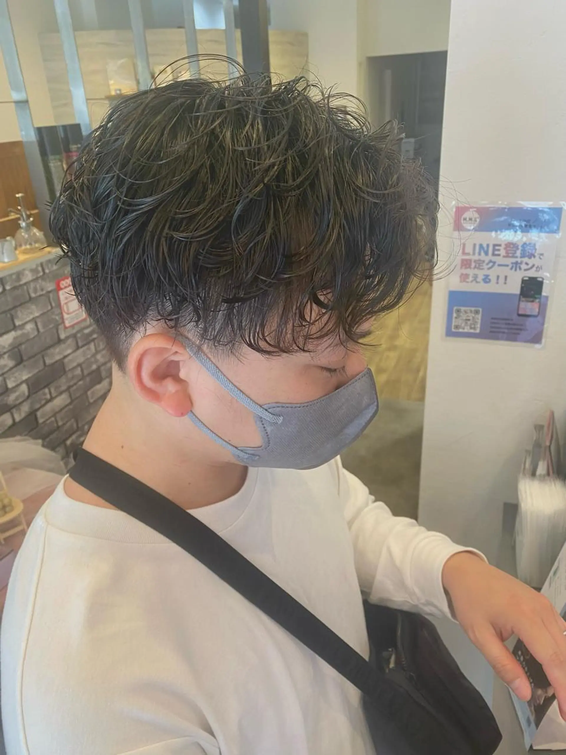 ショート パーマ メンズ 新谷 桃子のヘアスタイル