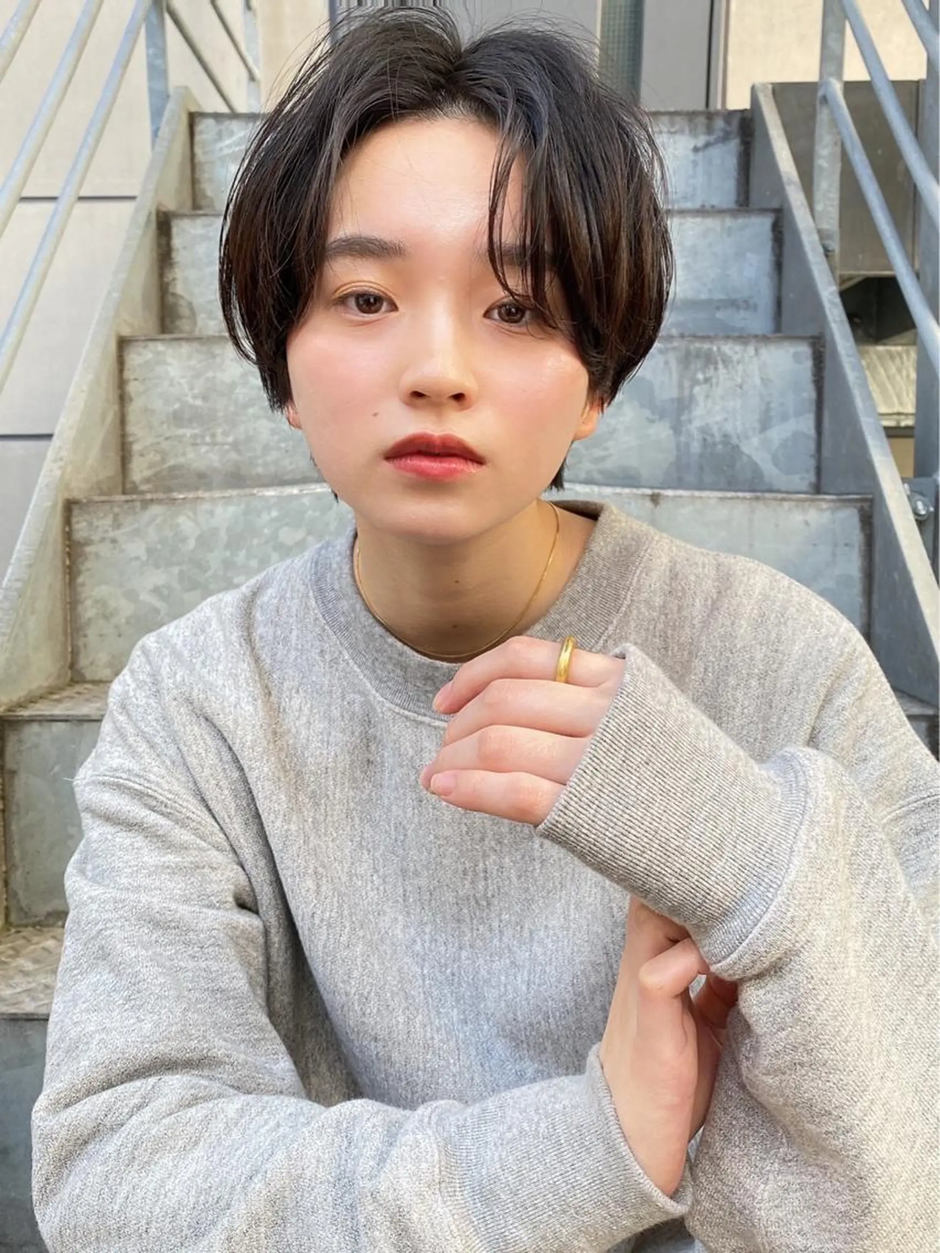 ショート ✨色持ちの良い艶 カラー✨蟹江真世のヘアスタイル