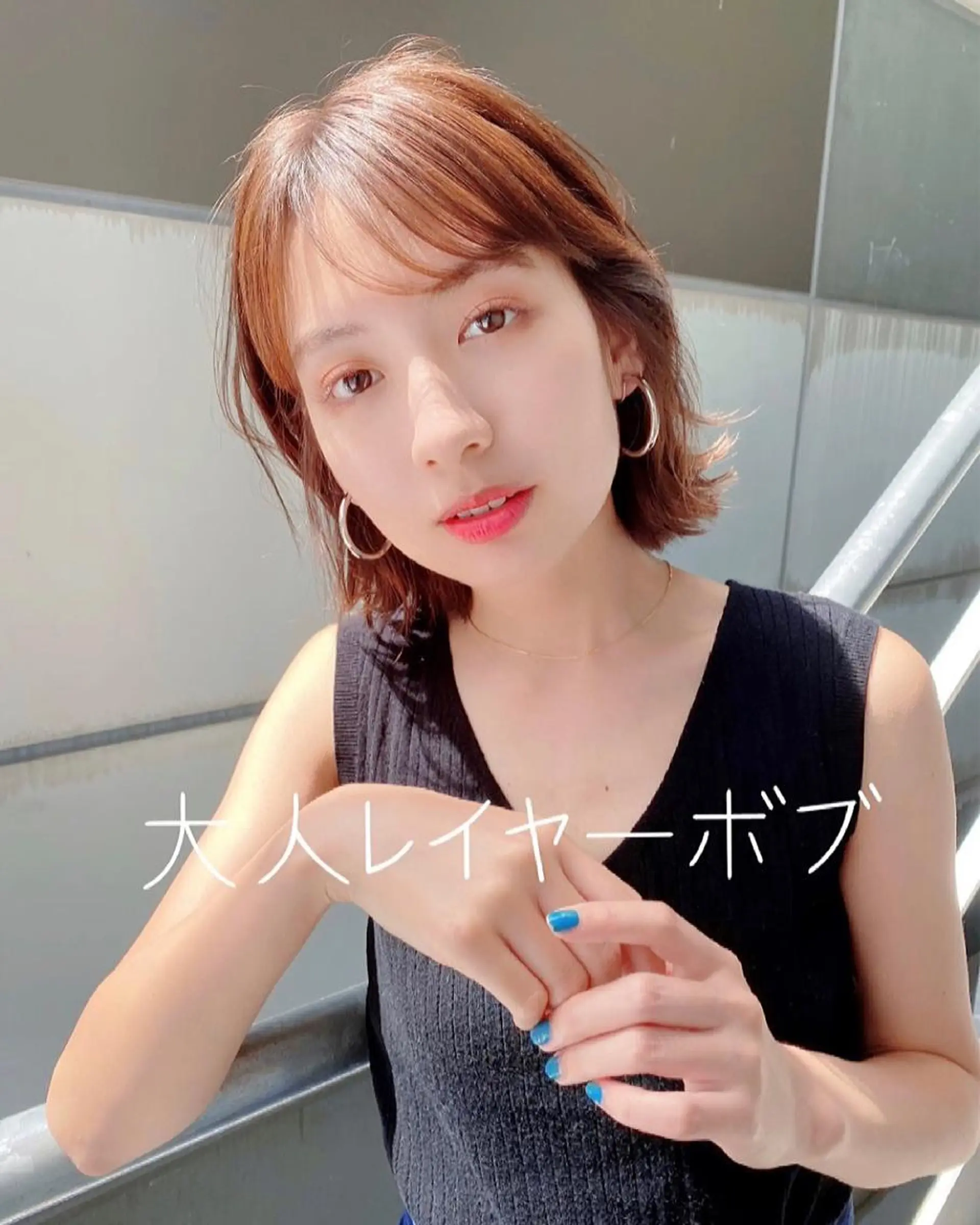 ショート カラー ボブ ヘアカラー ボブ、ミディアム得意 🤍Emmy🤍のヘアスタイル