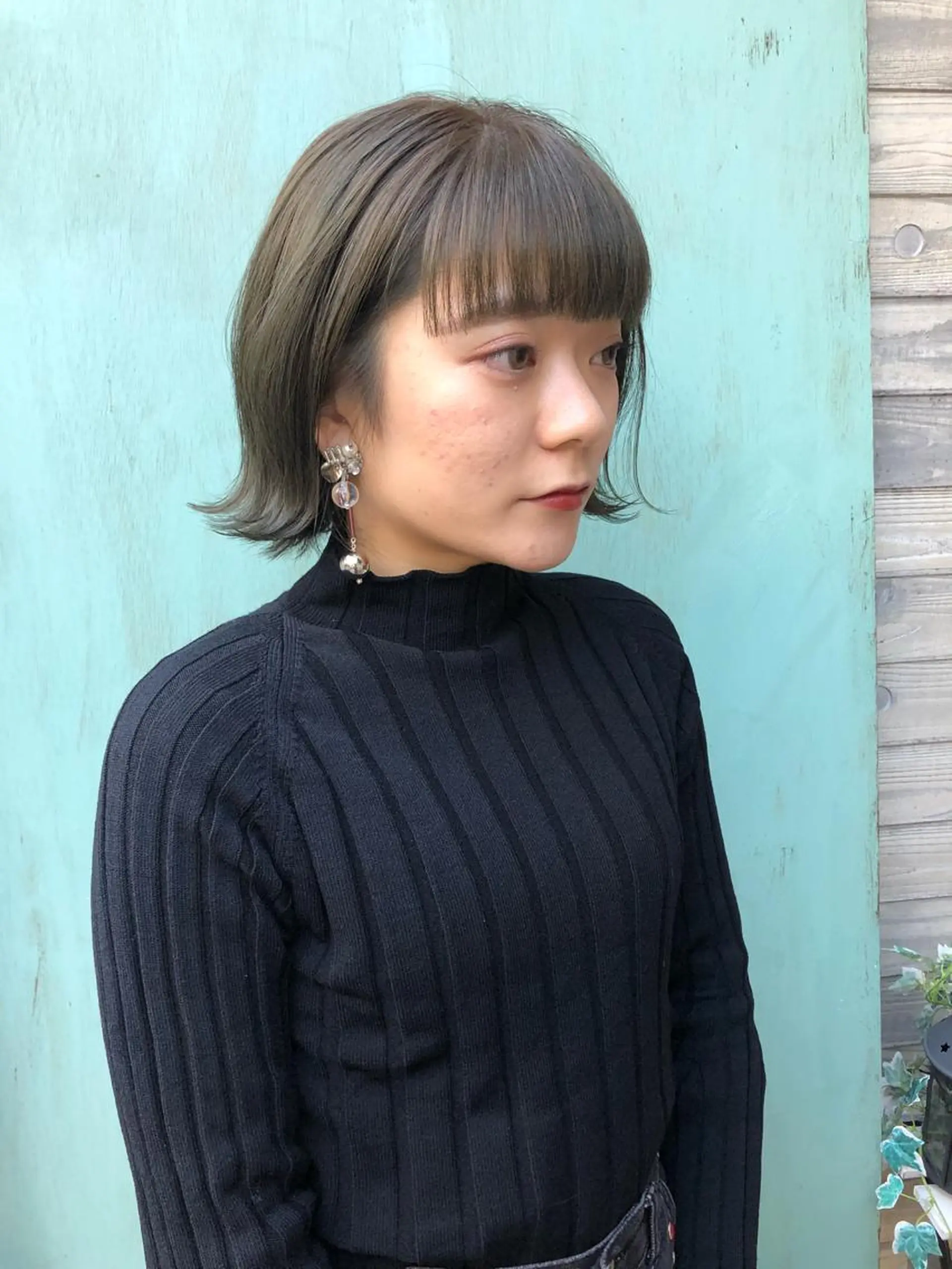 ミディアム カラー パーマ ヘアアレンジ 藤井 菜緒のヘアスタイル