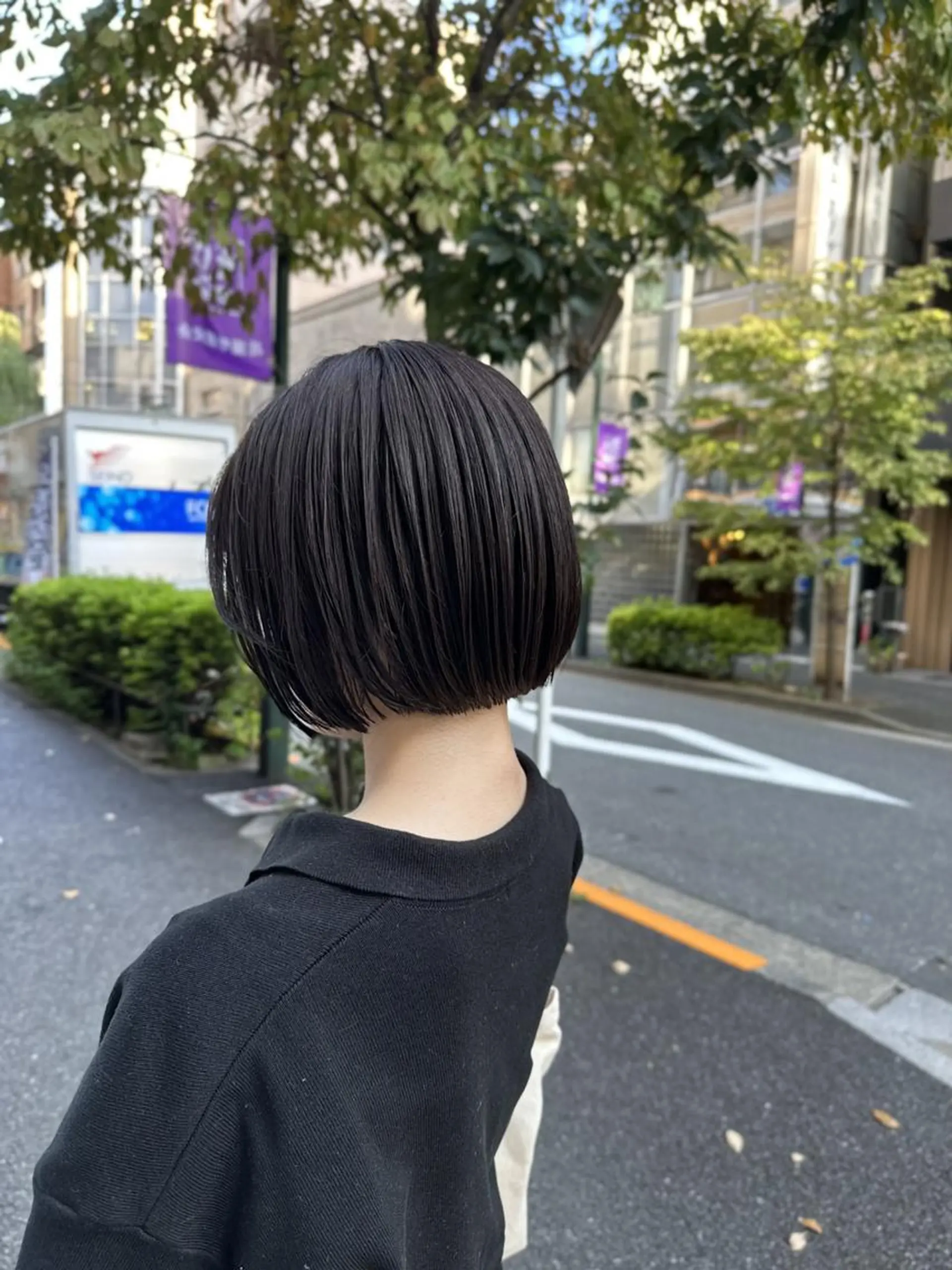 ショート カラー 切りっぱなしボブ ベージュカラー ブリーチ ブルーカラー 透明感カラー 髪質改善/縮毛矯正 ボブ/Ryuseiのヘアスタイル