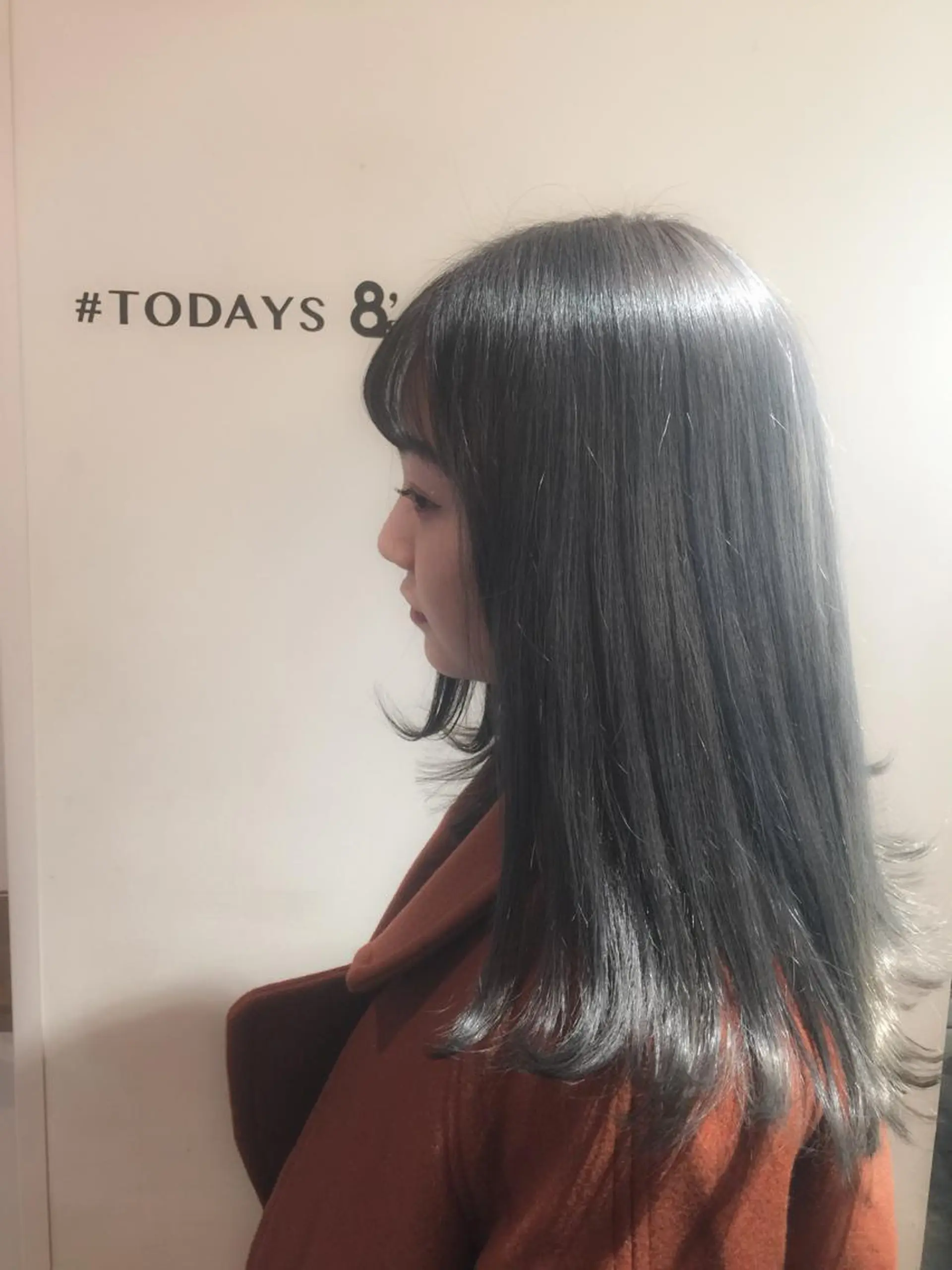 セミロング カラー グレージュ シルバー シルバーグレージュ ホワイト&レイヤーカ ットエクステ長畠俊輔のヘアスタイル