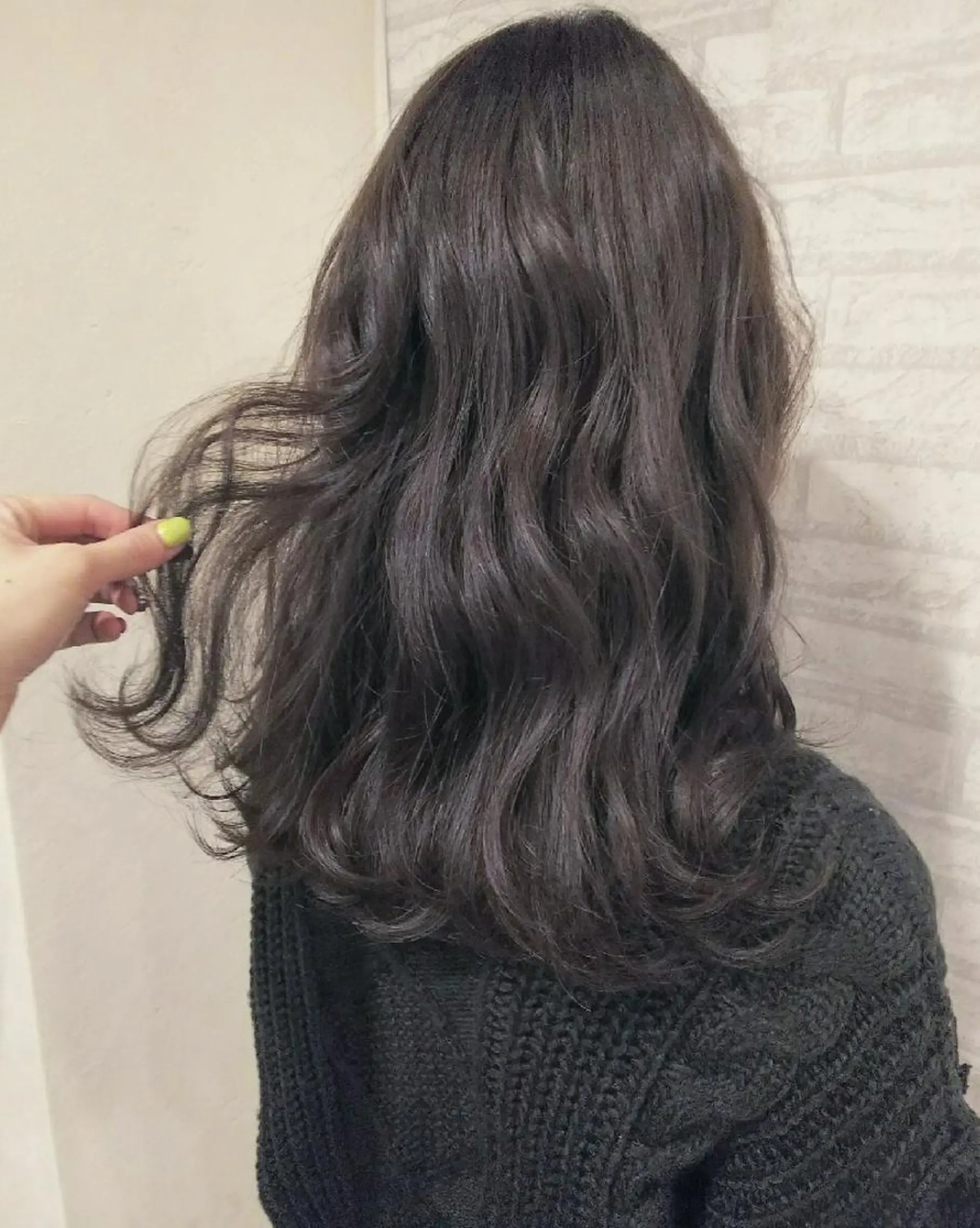 カラー セミロング アッシュ JIL BLAN 京都所属・RU RIのヘアスタイル
