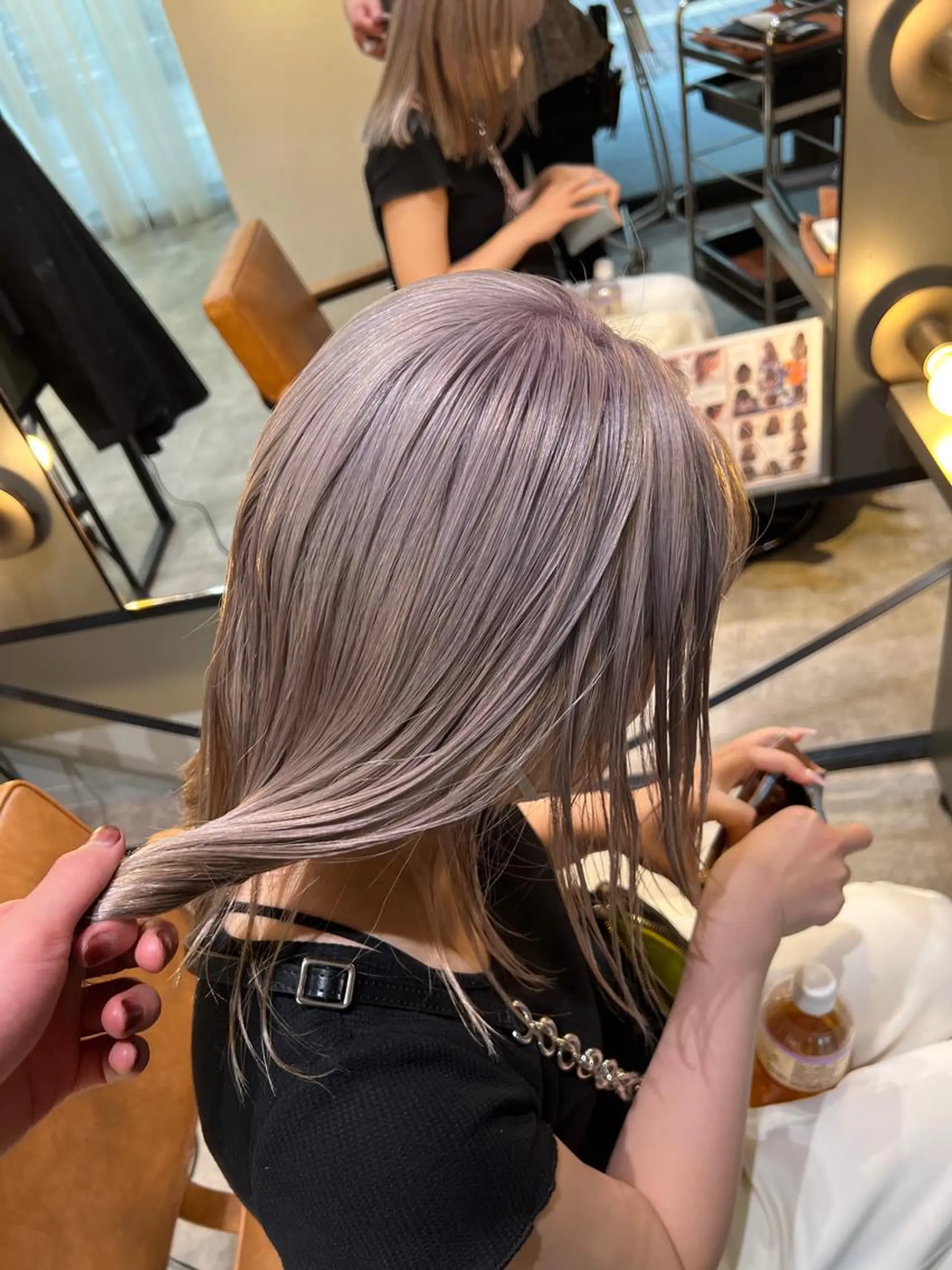 セミロング カラー 髪質改善ストレート Kantaのヘアスタイル