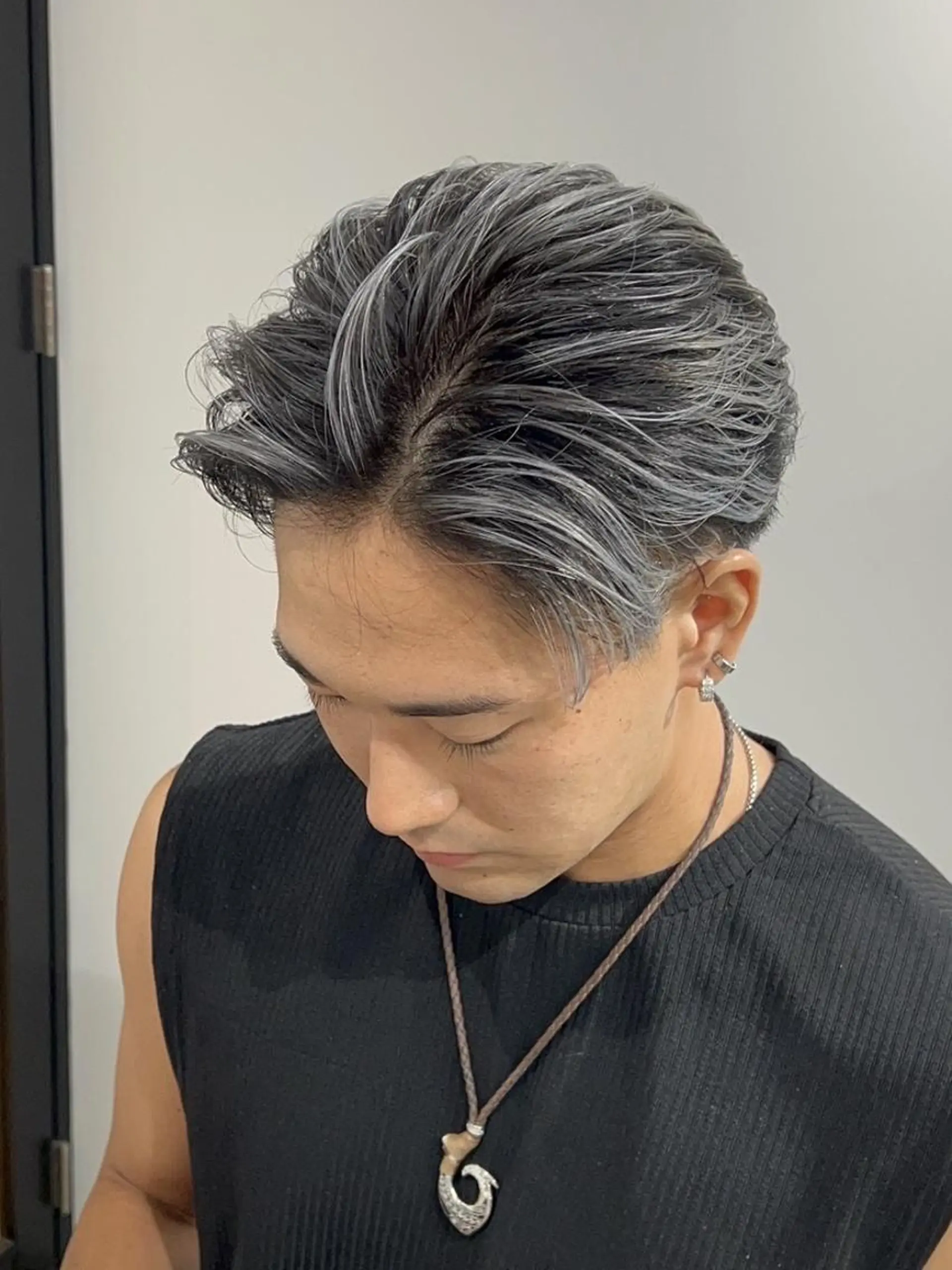 メンズ ミディアム カラー メンズブリーチ ブリーチ ダブルカラー カット ヘアカラー ✨【公式】 juhl.横浜✨のヘアスタイル