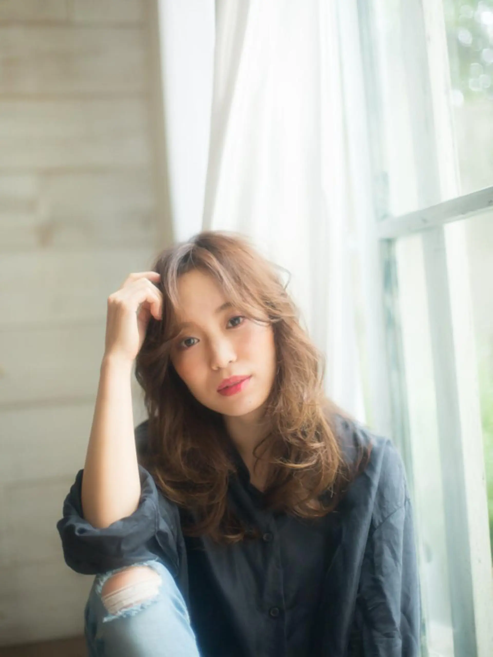 セミロング カラー 【公式】amble luxe池袋東口🩷のヘアスタイル