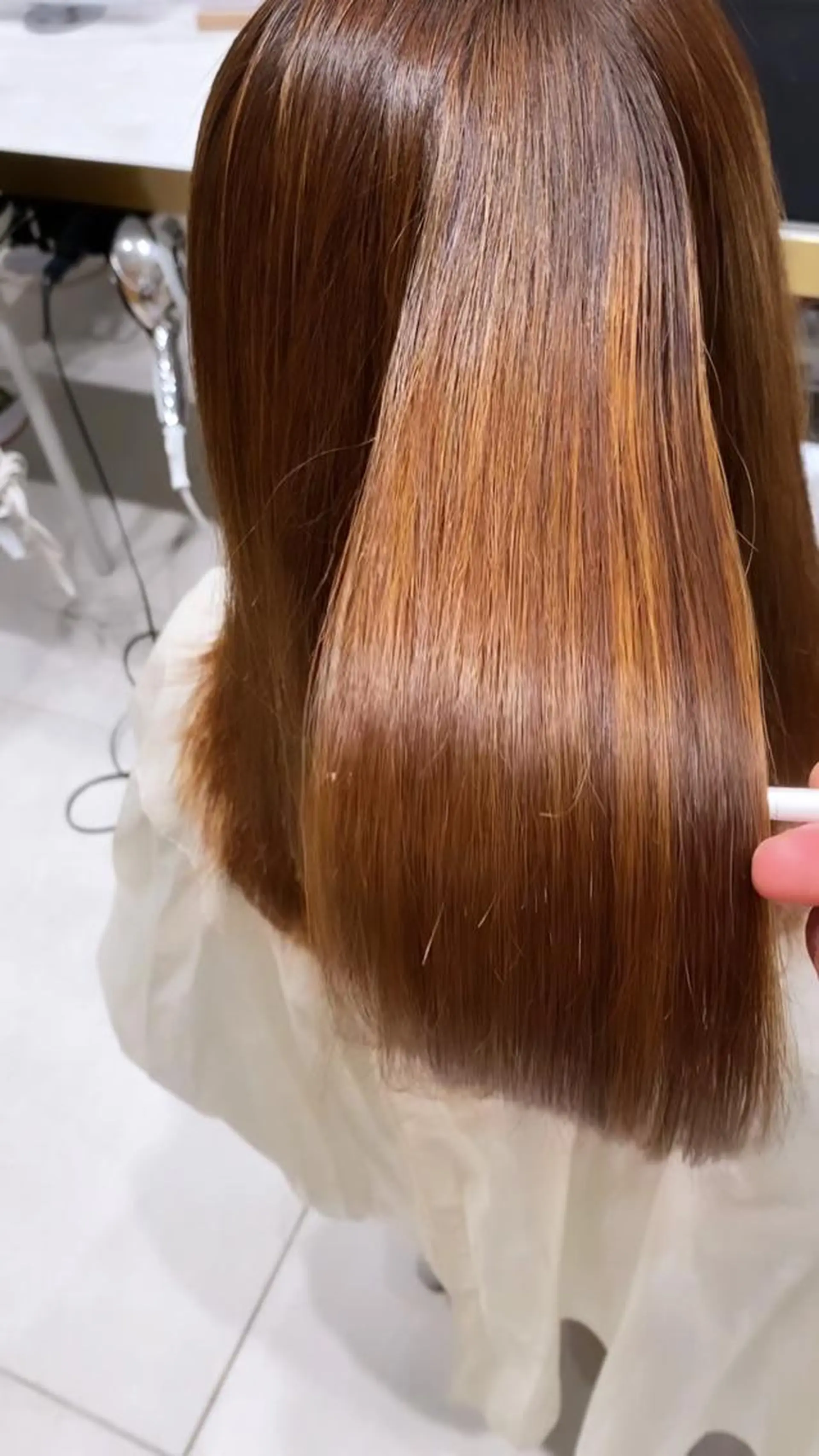 セミロング 髪質改善 縮毛矯正 韓国ヘア🇰🇷髪質 改善たけるのヘアスタイル