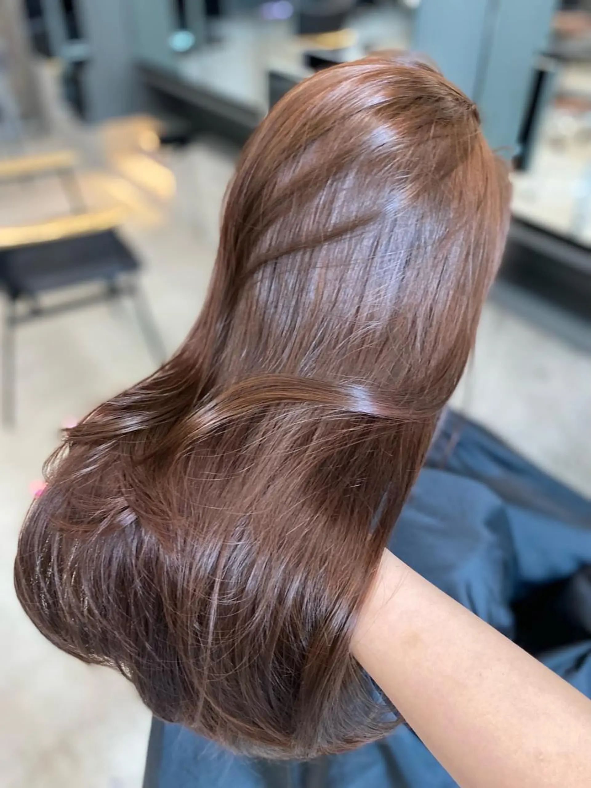 ロング カラー 縮毛矯正 レイヤー/柔色 カラー/SAkiのヘアスタイル