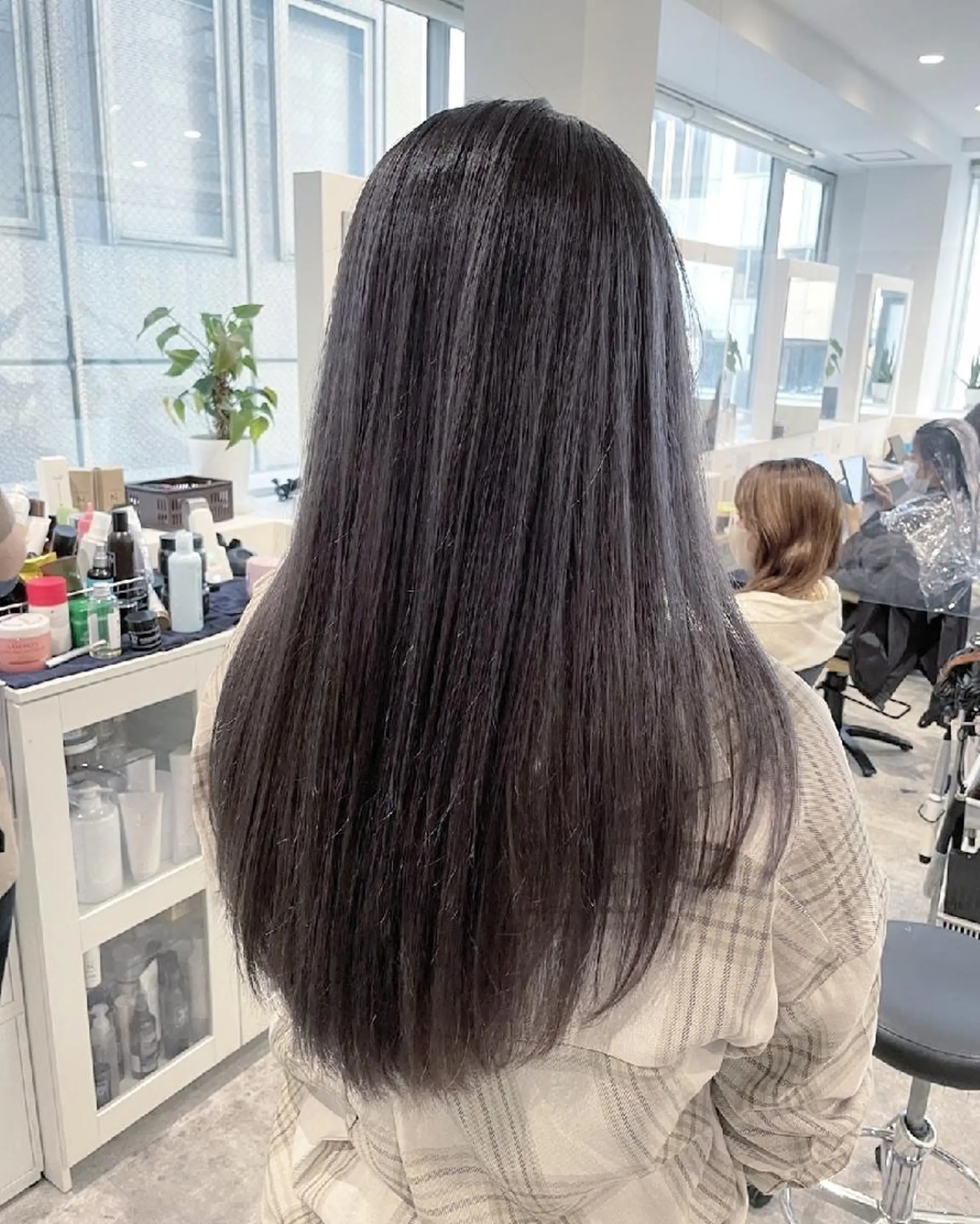 ロング カラー バレイヤージュ レイヤーカット JIL BLAN 京都所属・RU RIのヘアスタイル